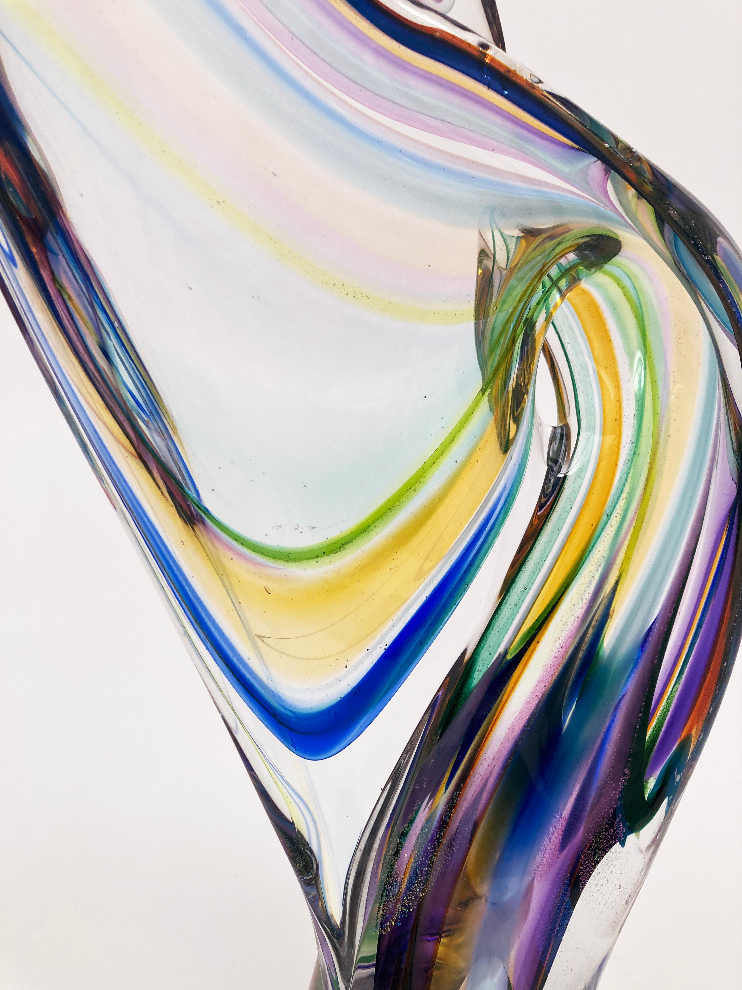 Sculpture contemporaine en verre 
