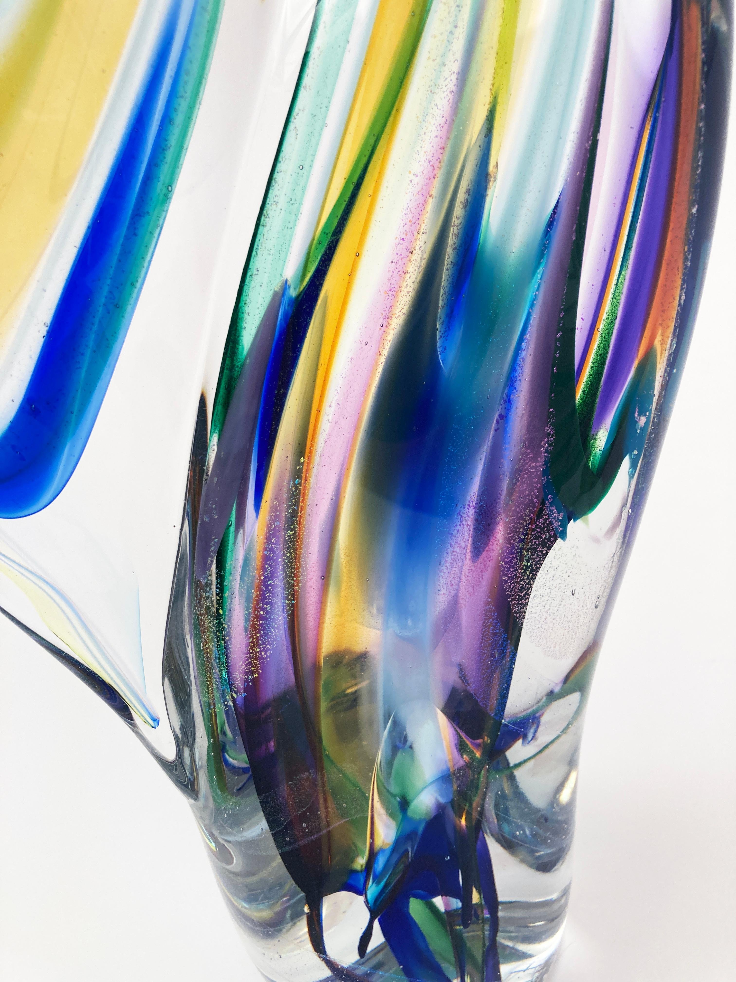 Sculpture contemporaine en verre 
