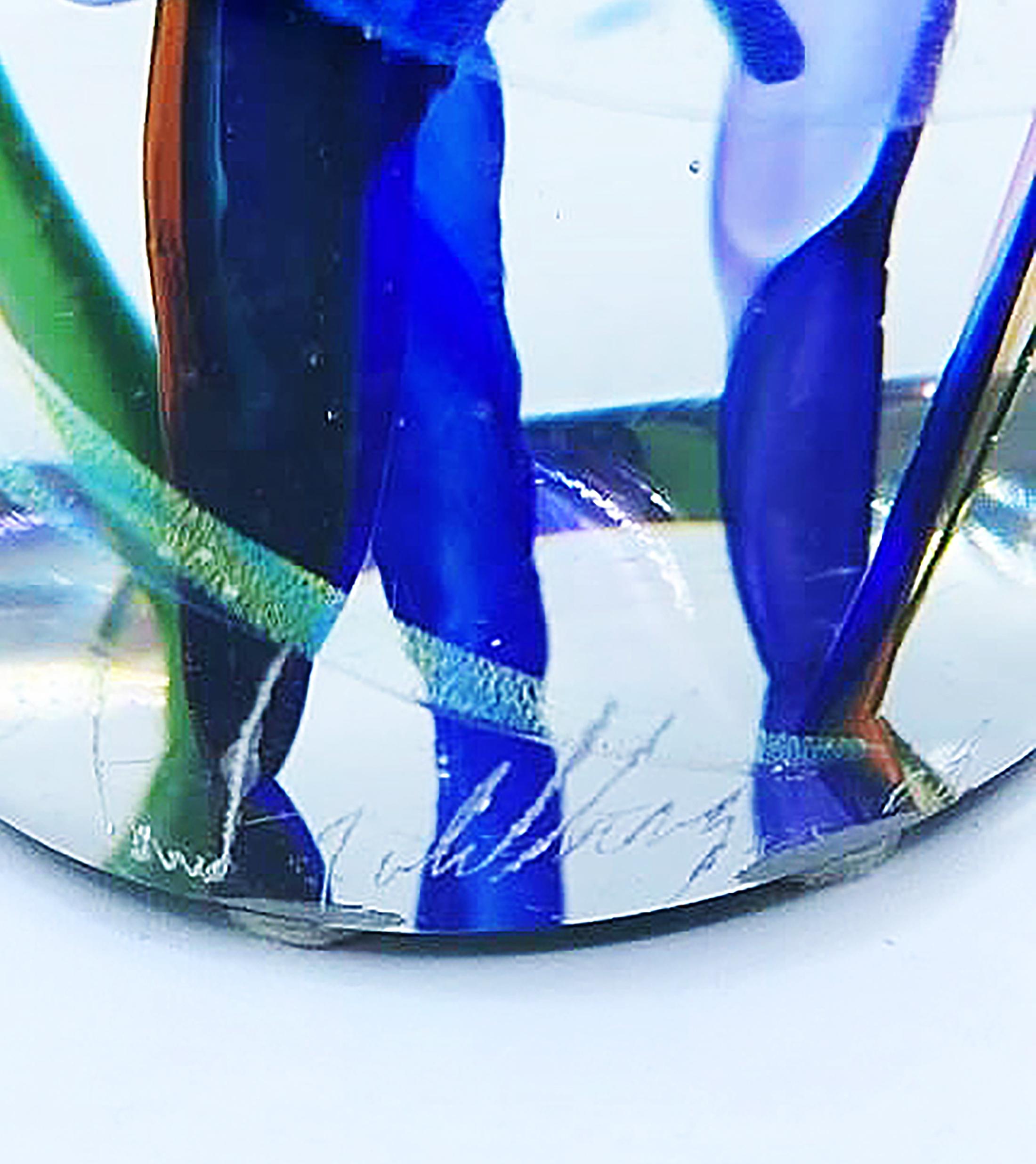 Sculpture contemporaine en verre 