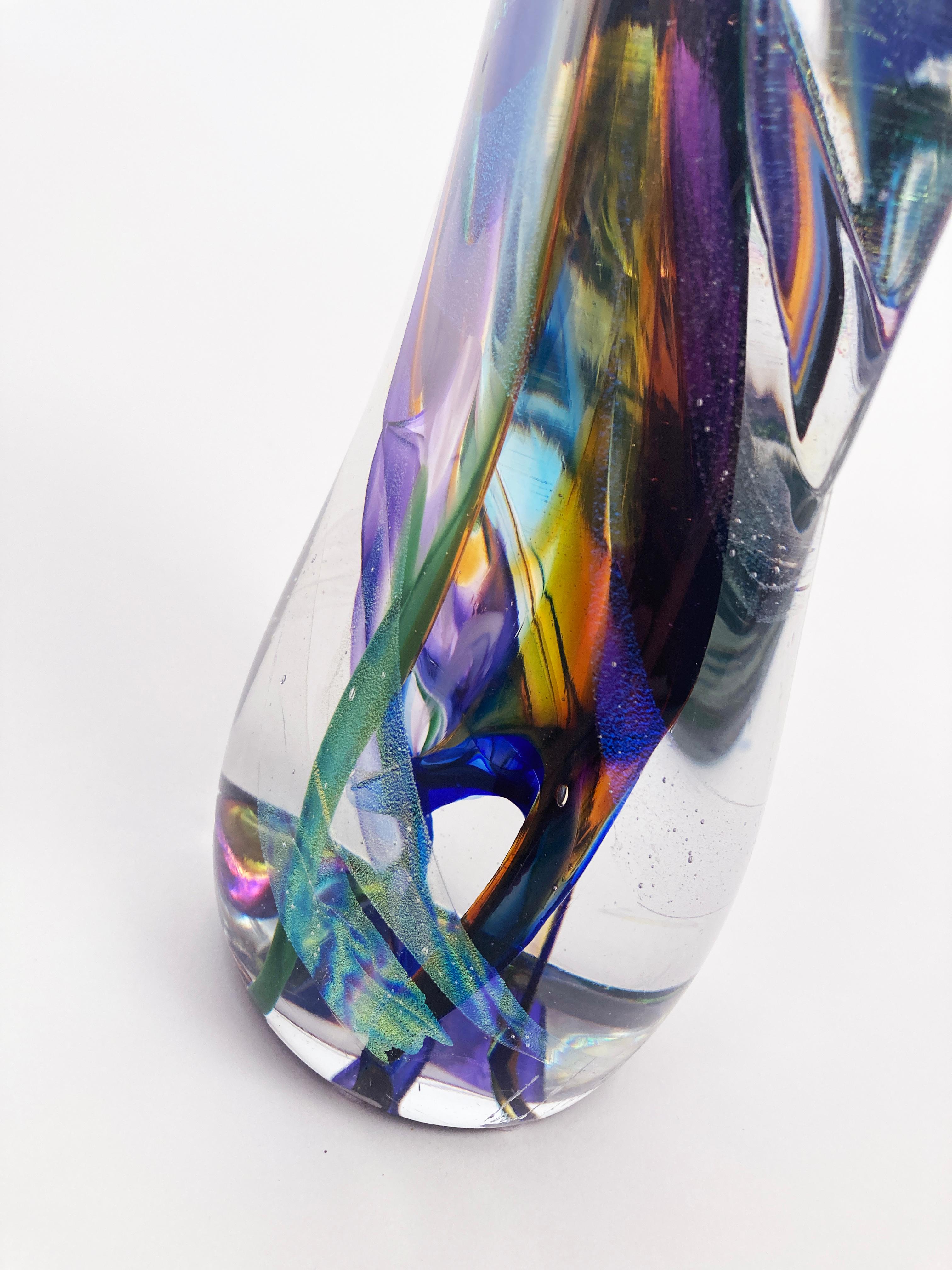 Sculpture contemporaine en verre 