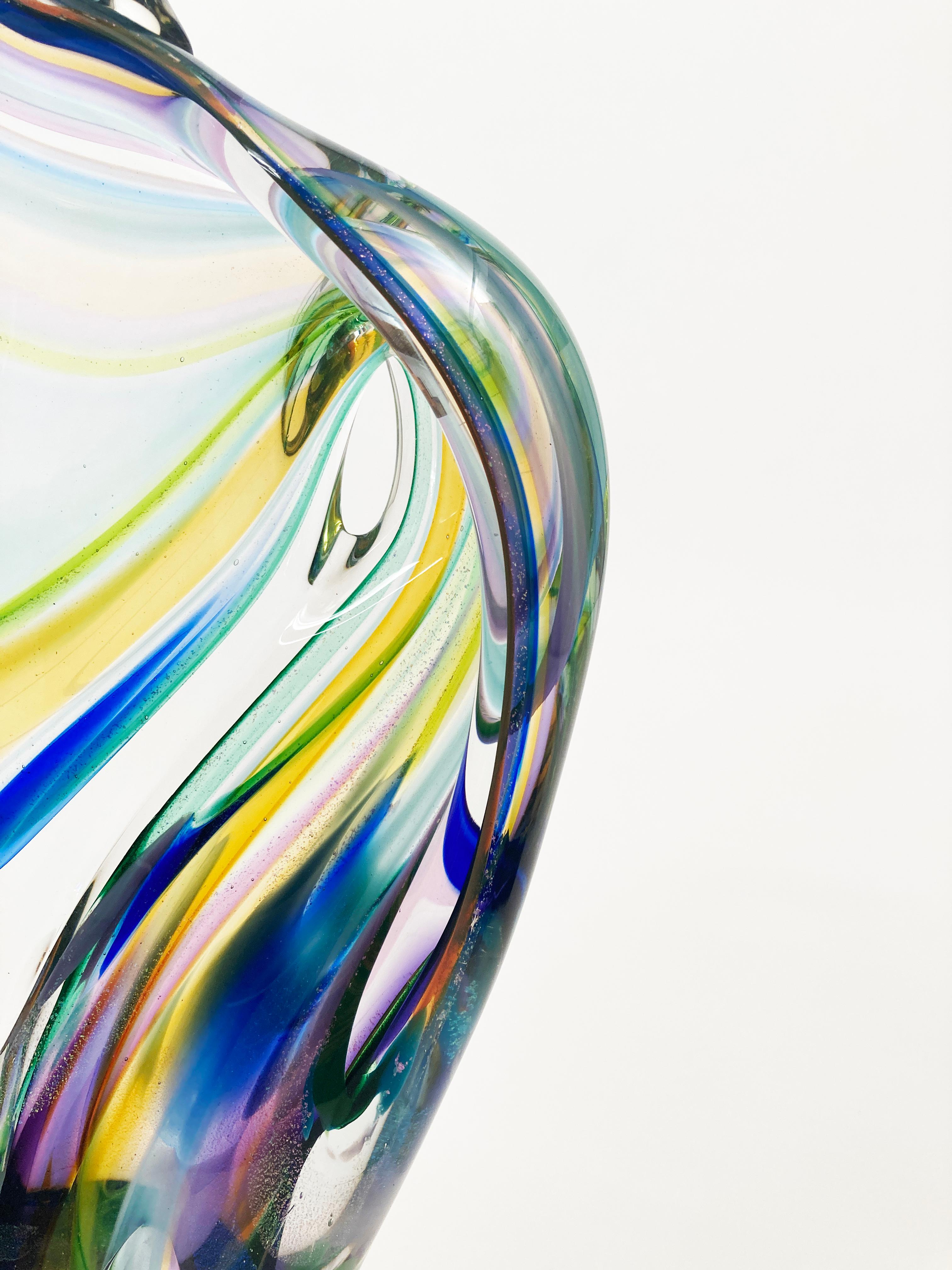 Sculpture contemporaine en verre 