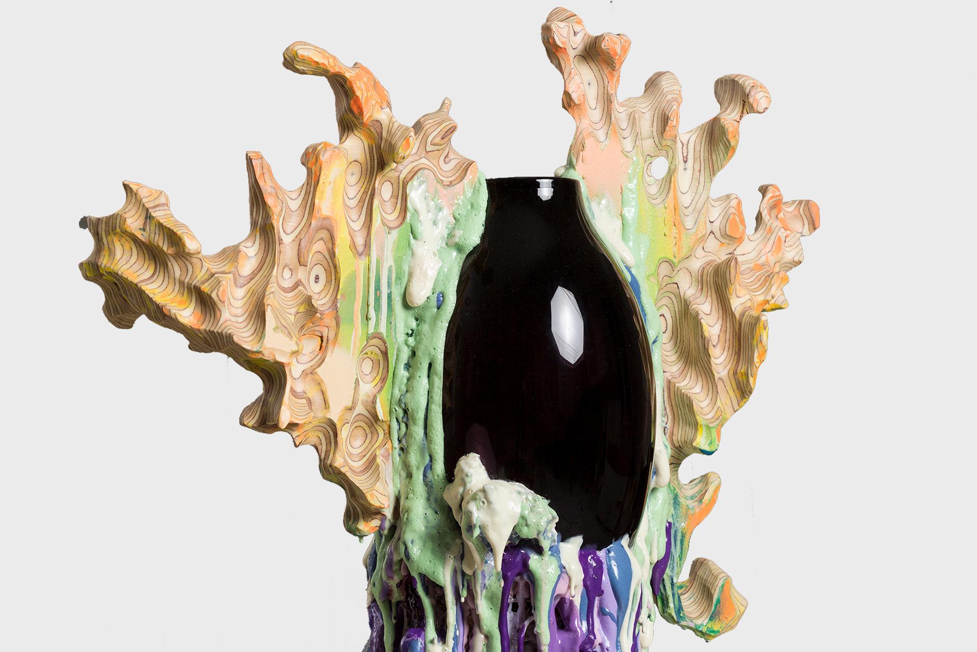 XXIe siècle et contemporain Vase en verre contemporain de Tadeas Podracky de la série The Metamorphosis en vente