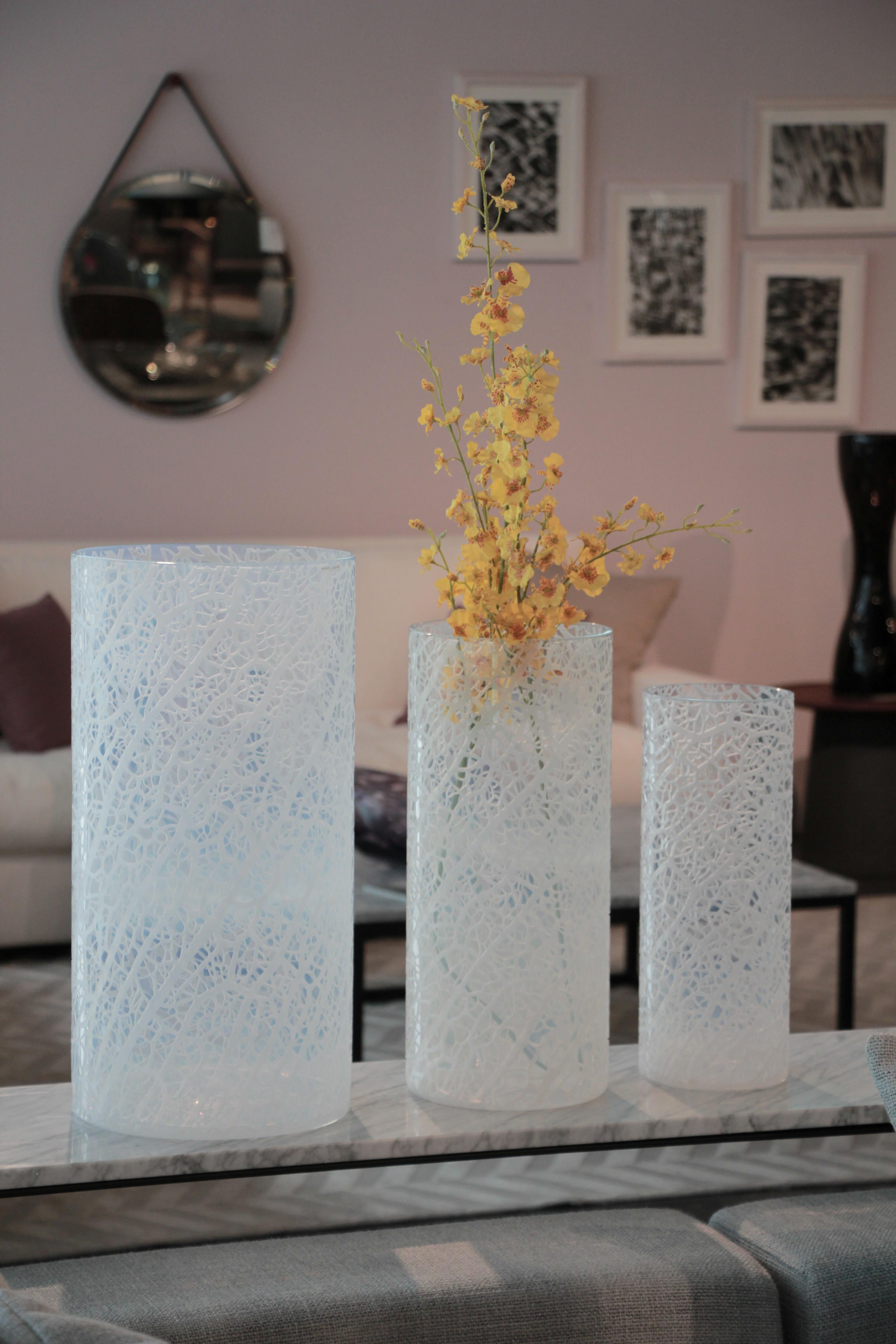 XXIe siècle et contemporain Vase en verre contemporain, Ficus 