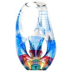 Contemporary Glass “Vortex Sculptural Vase by, Kit Karbler & Michael David
