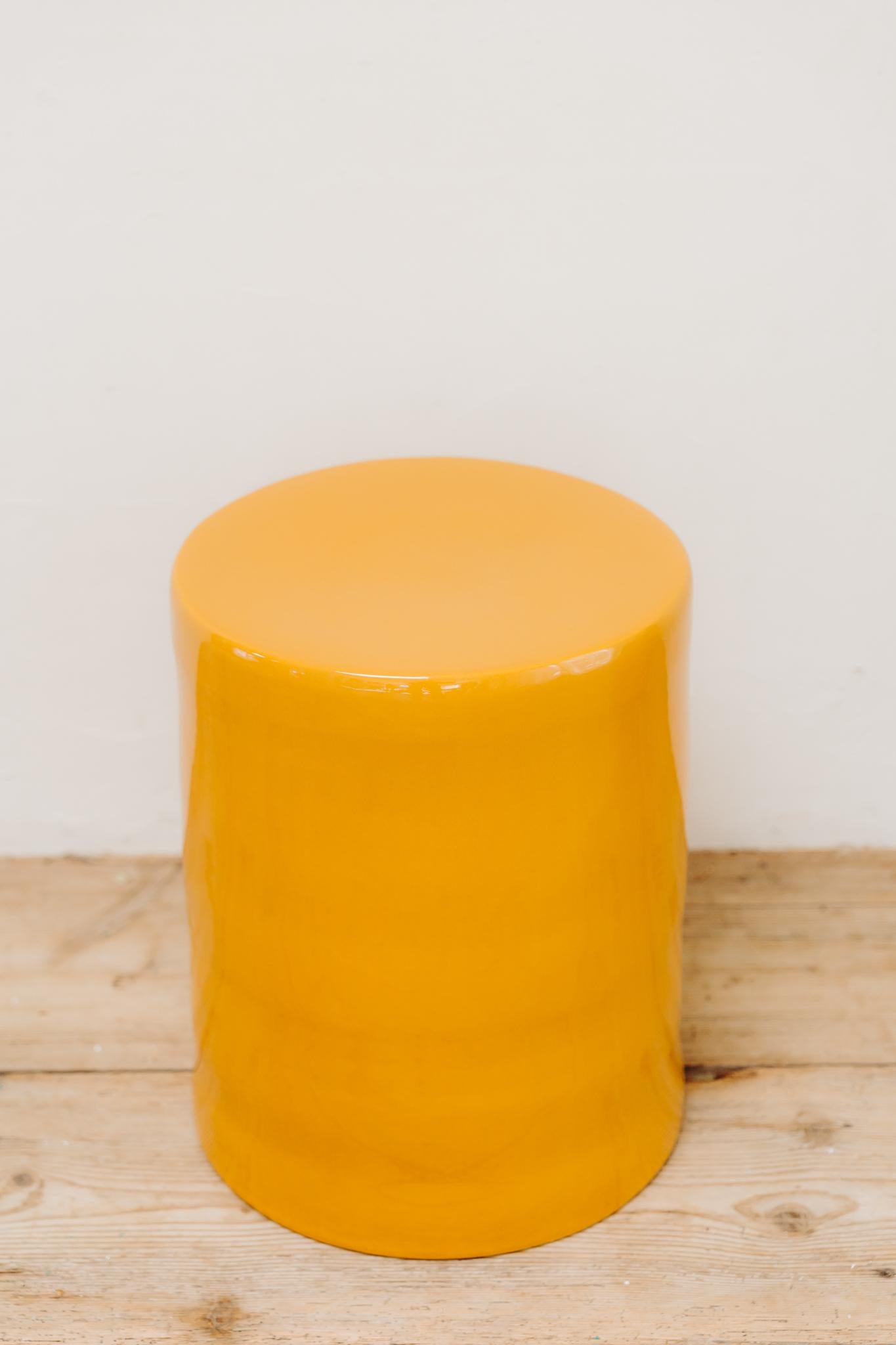 contemporary glazed ceramic side tables/stools For Sale 2