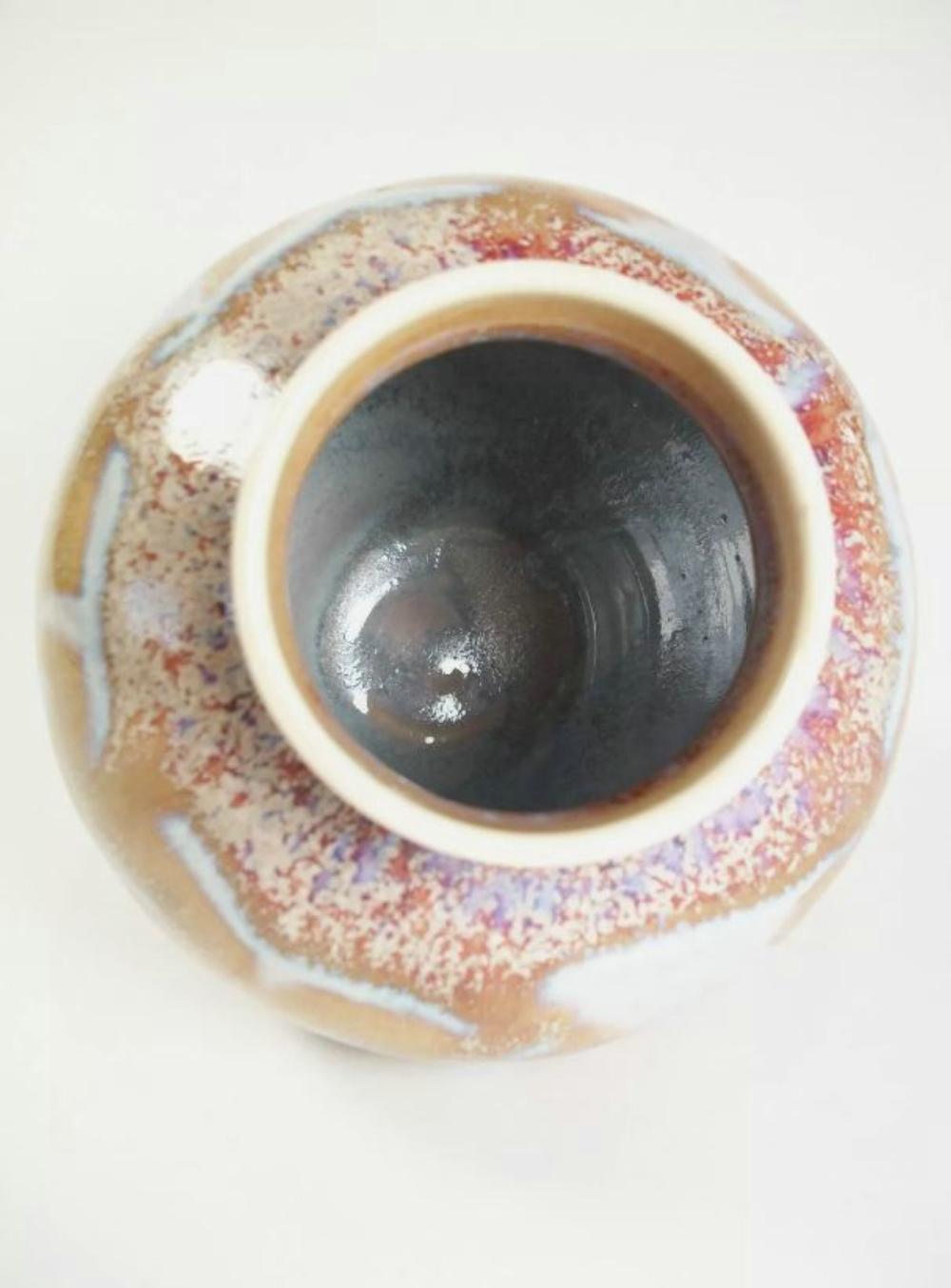 Vase contemporain en grès émaillé de Studio Pottery - Signé - Fin du 20ème siècle Bon état - En vente à Chatham, ON