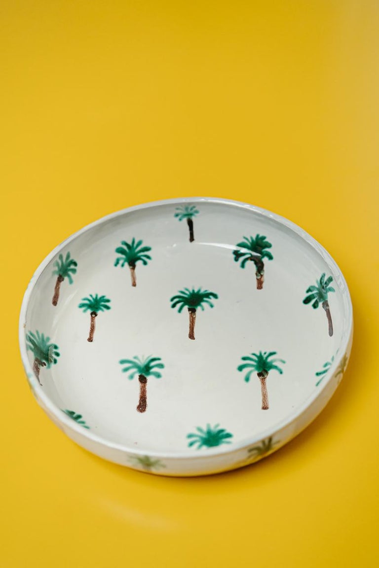 Contemporary Glazed Terra Cotta Bowl For Sale at 1stDibs