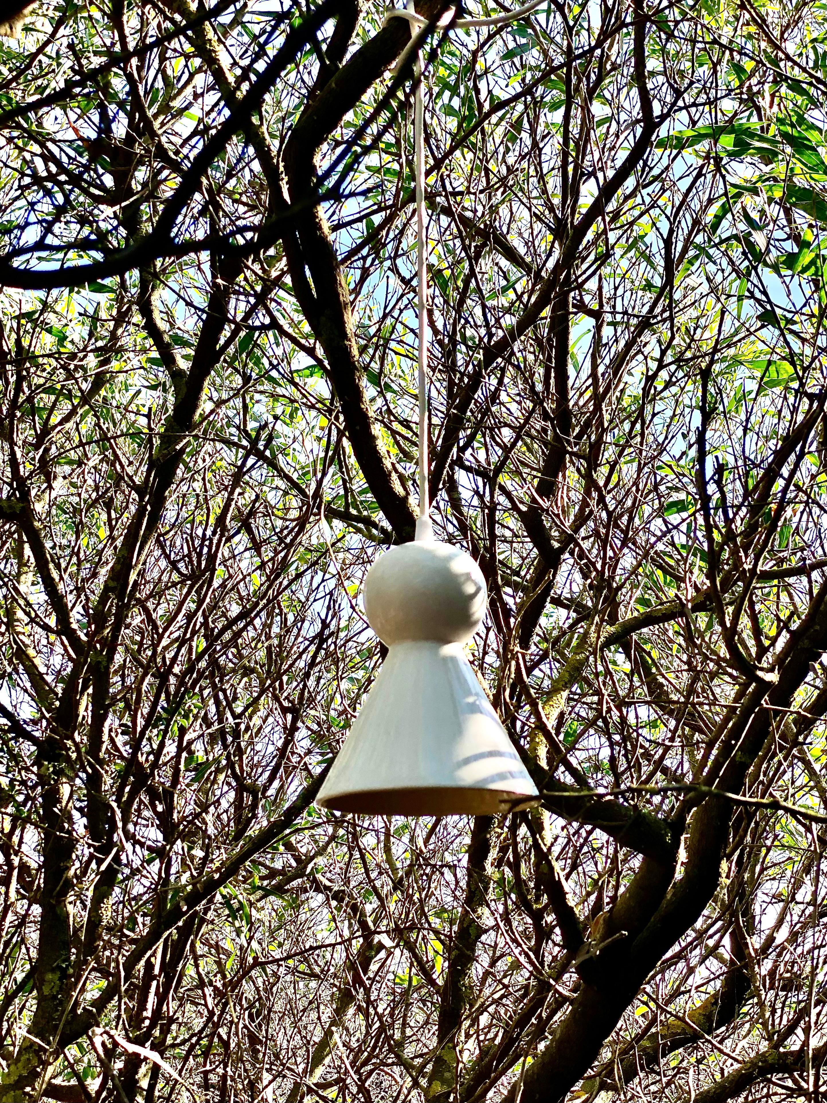 Lampada a sospensione contemporanea in gres bianco lucido, design minimalista, LOVER 2.0 in vendita 12