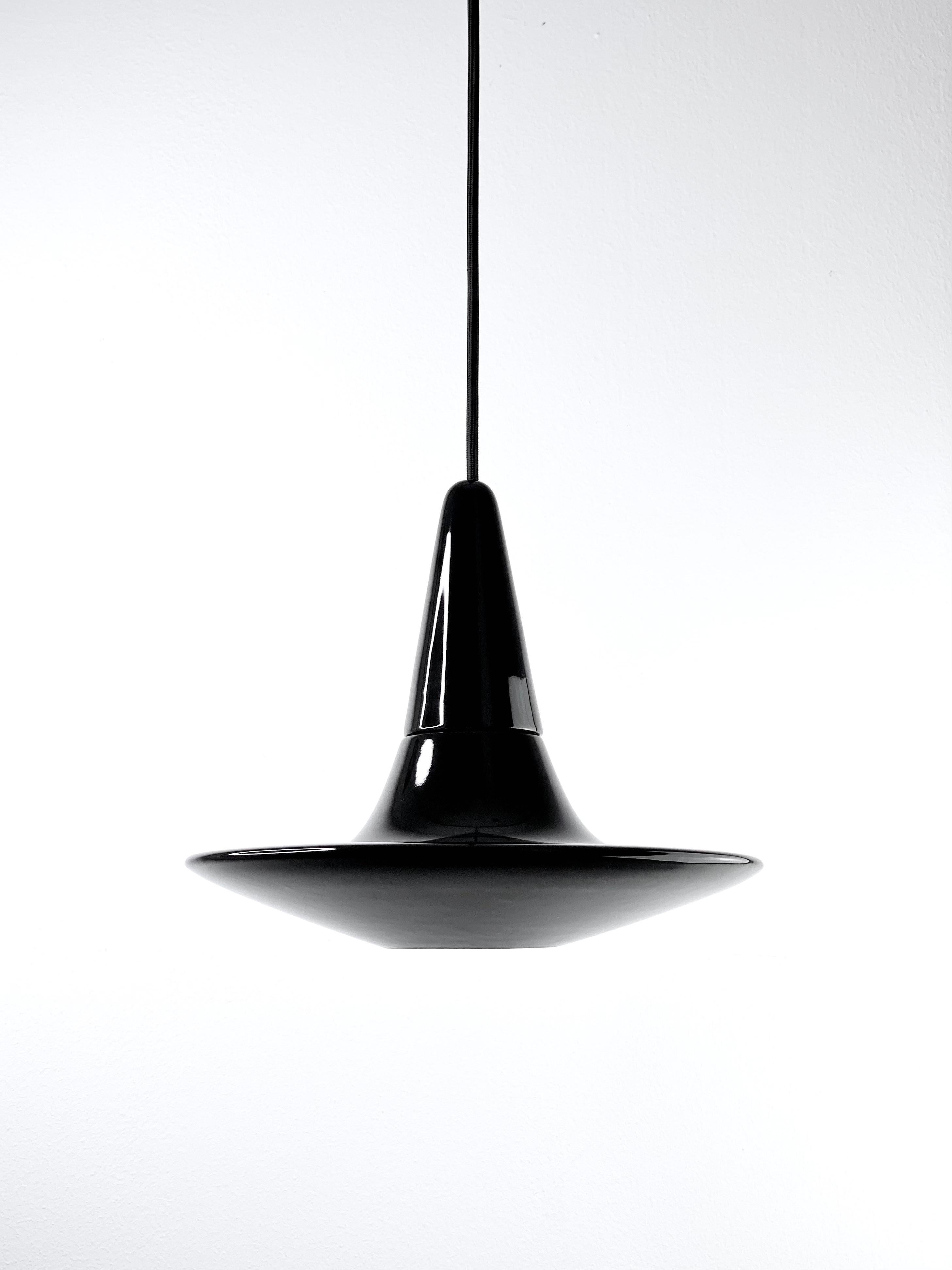 Lampada a sospensione contemporanea in gres nero lucido, design minimalista, SML3 In condizioni Nuovo in vendita a Köln, DE