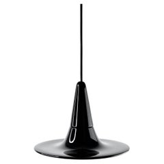 Lampada a sospensione contemporanea in gres nero lucido, design minimalista, SML3
