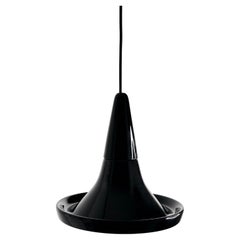 Lampada a sospensione contemporanea in gres nero lucido, design minimalista, SML4