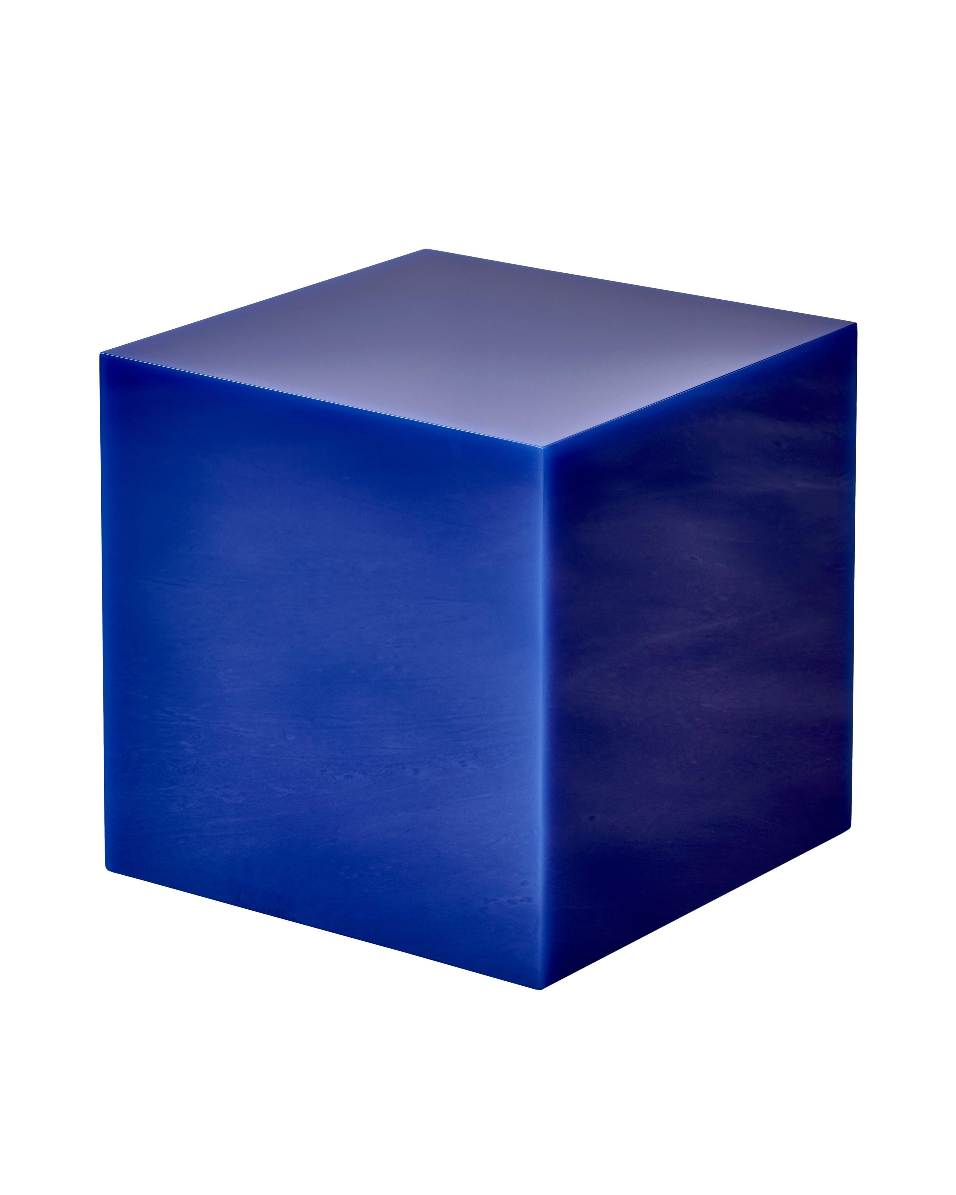 resin cube side table