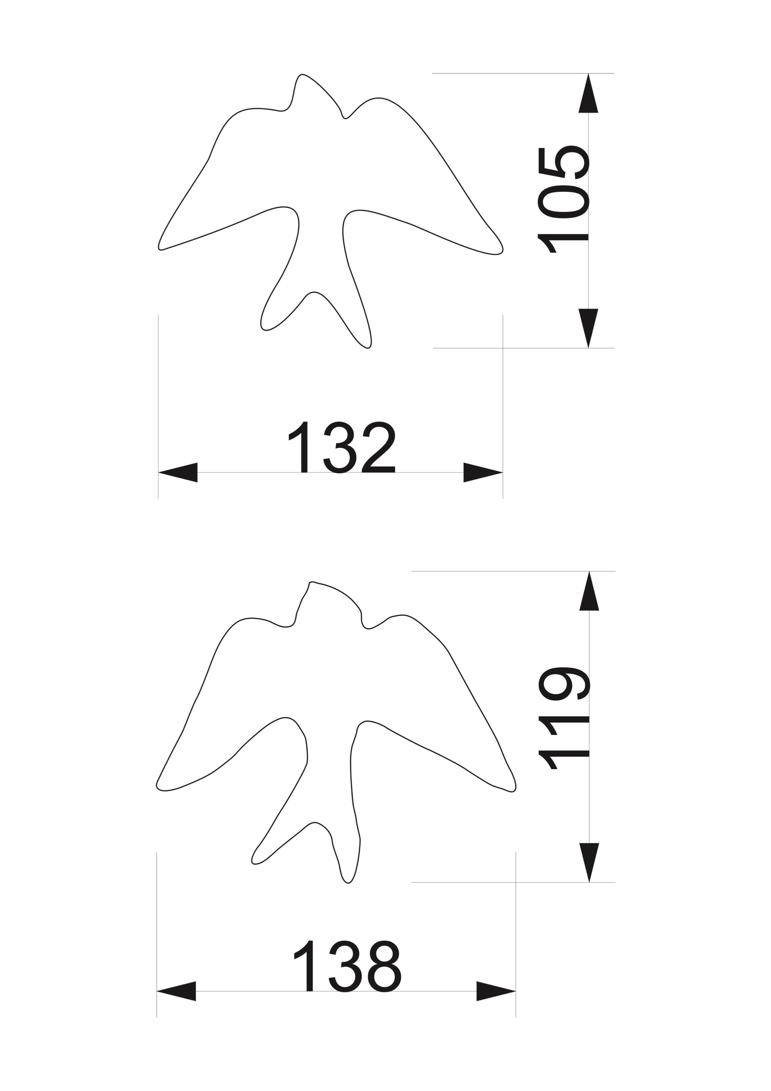 Contemporary Glossy white Stoneware Wall Ornaments, Minimalist Design, SWALLOWS For Sale 5