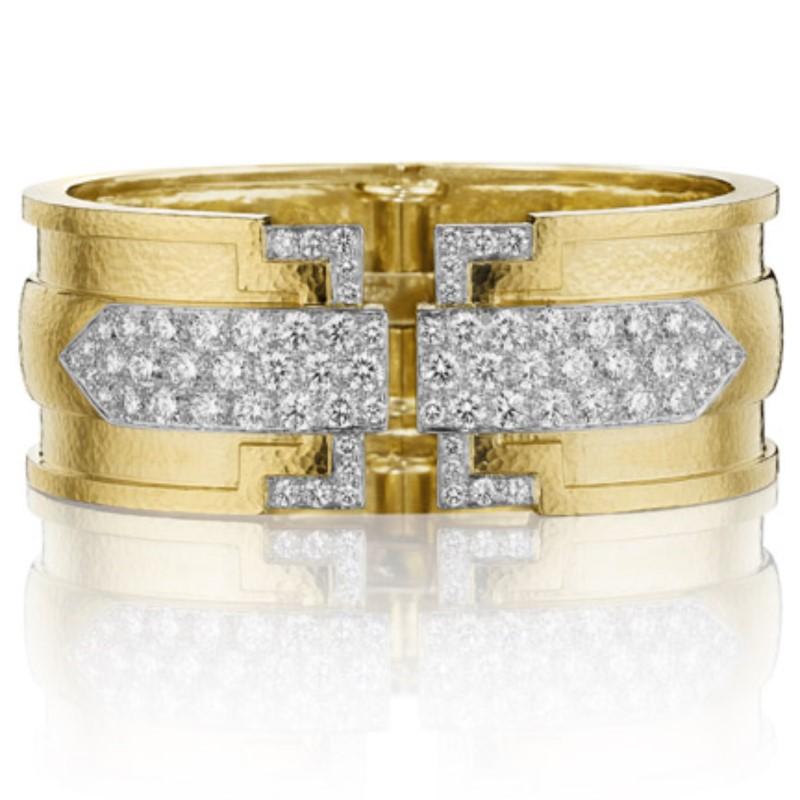 Contemporary Gold and Diamond Bracelet by David Webb In Excellent Condition In New York, NY