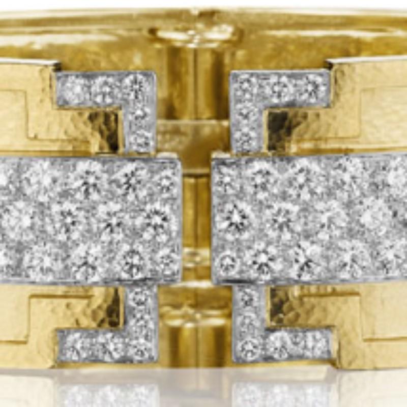 Women's Contemporary Gold and Diamond Bracelet by David Webb