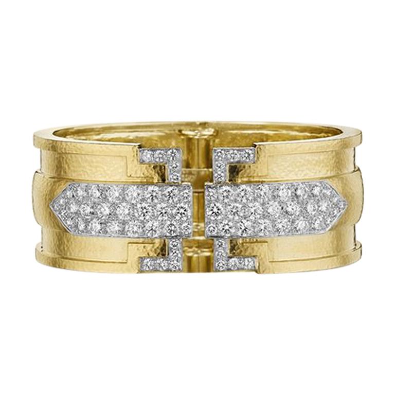 Contemporary Gold and Diamond Bracelet by David Webb