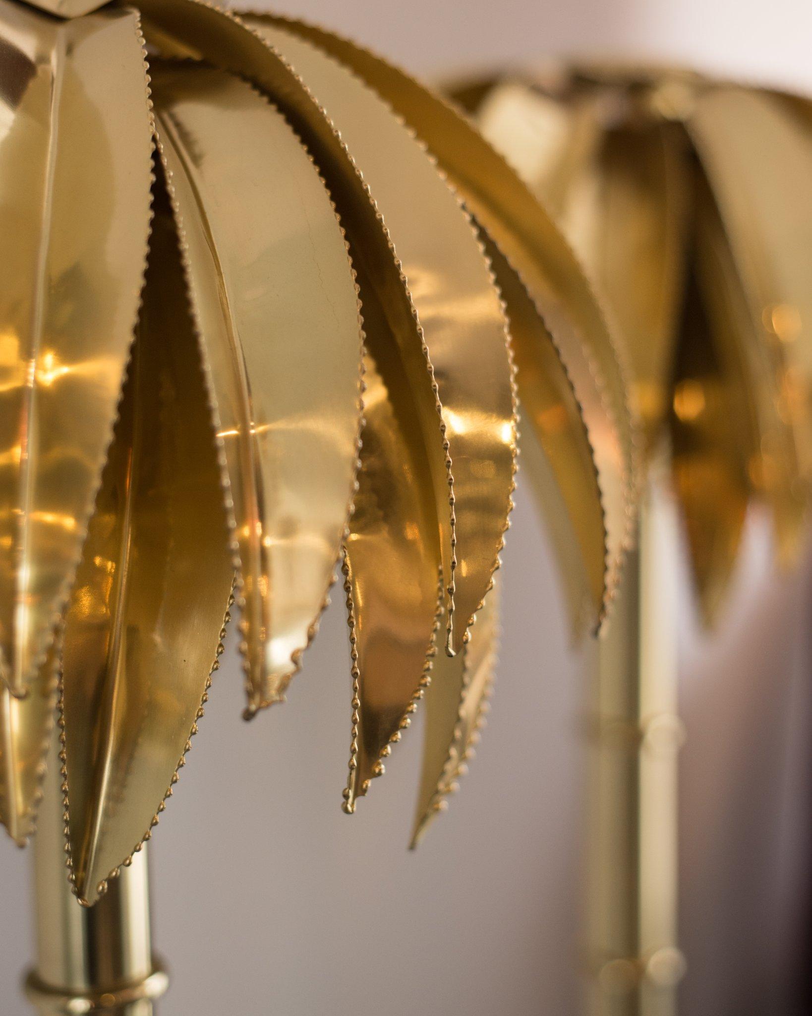 bronze palm tree floor lamp