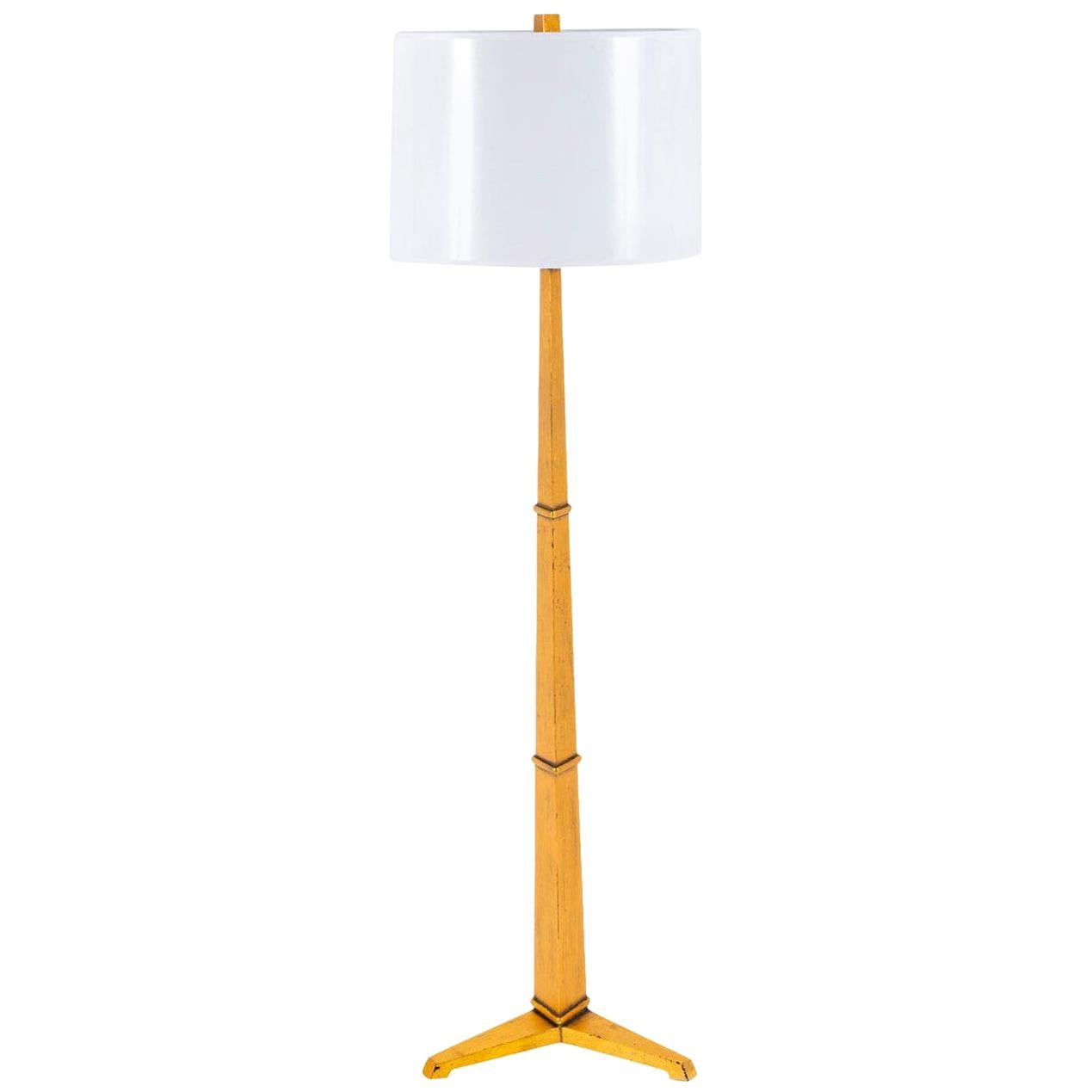 Contemporary Gold Gilt Iron Floor Lamps For Sale
