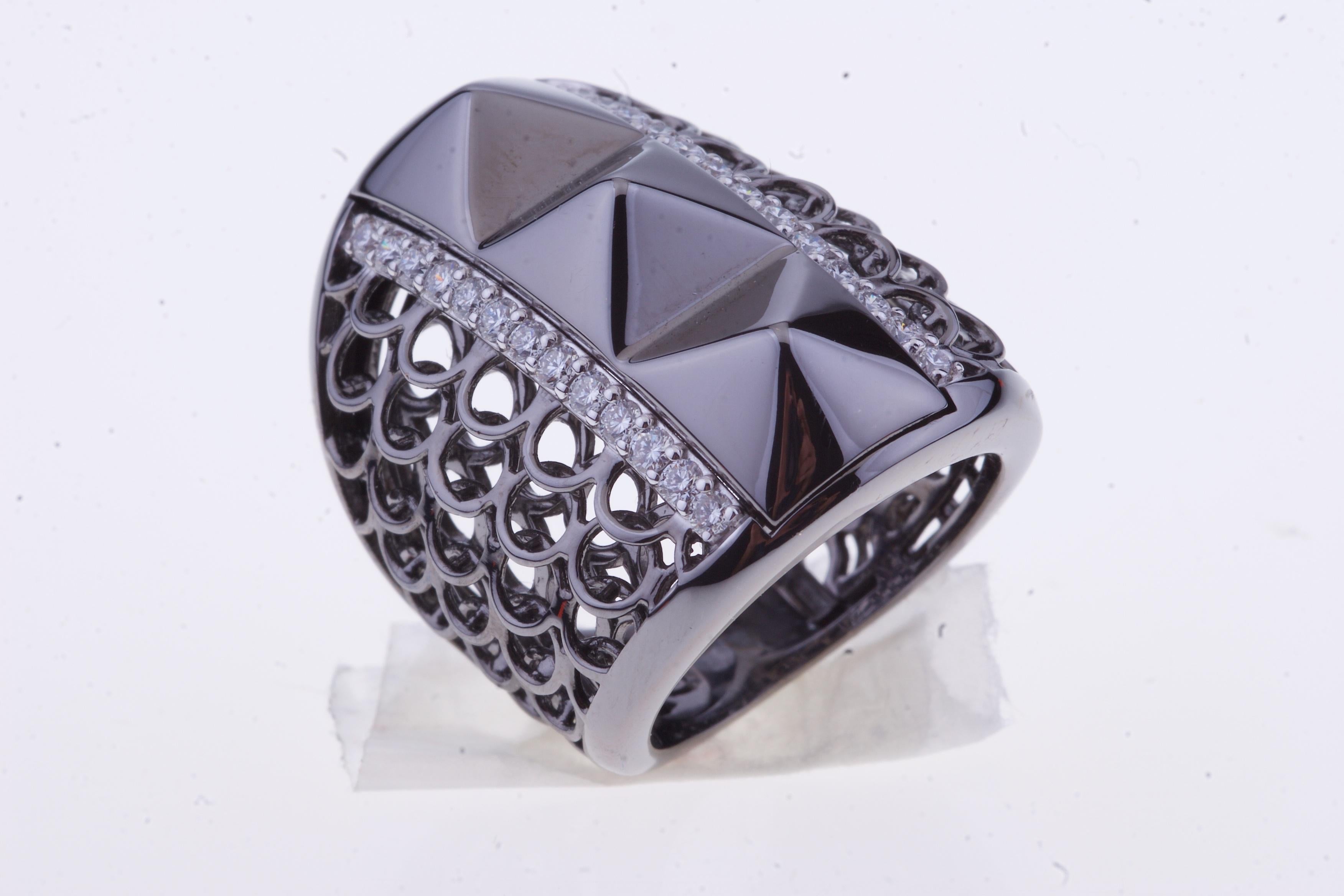 mesh diamond ring