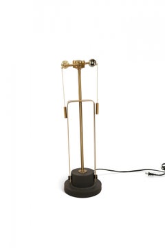 Contemporary Gold Metal Geometric Design Table Lamp