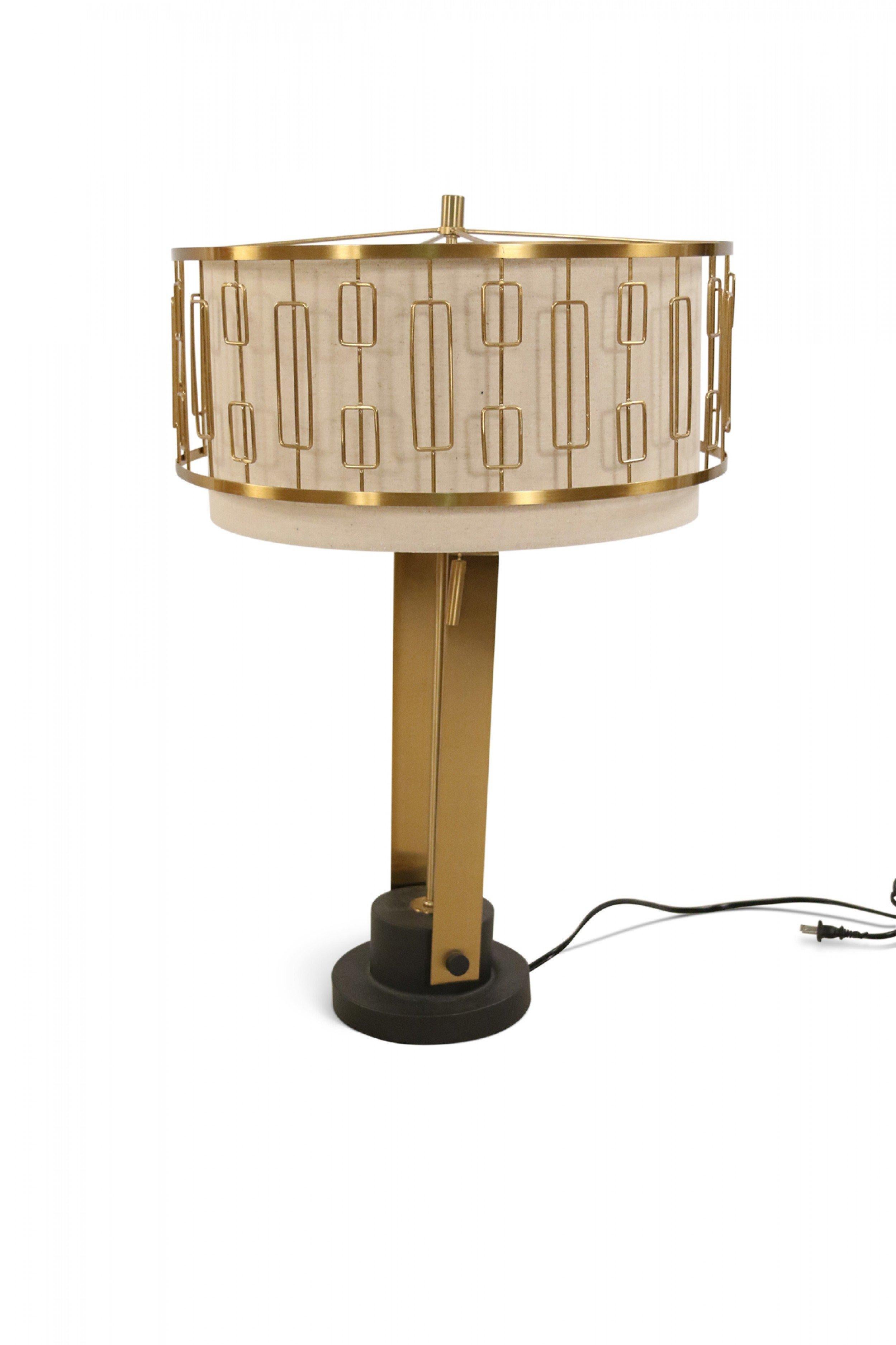 geometric gold table lamp