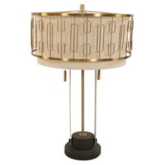Contemporary Gold Metal Geometric Design Table Lamp