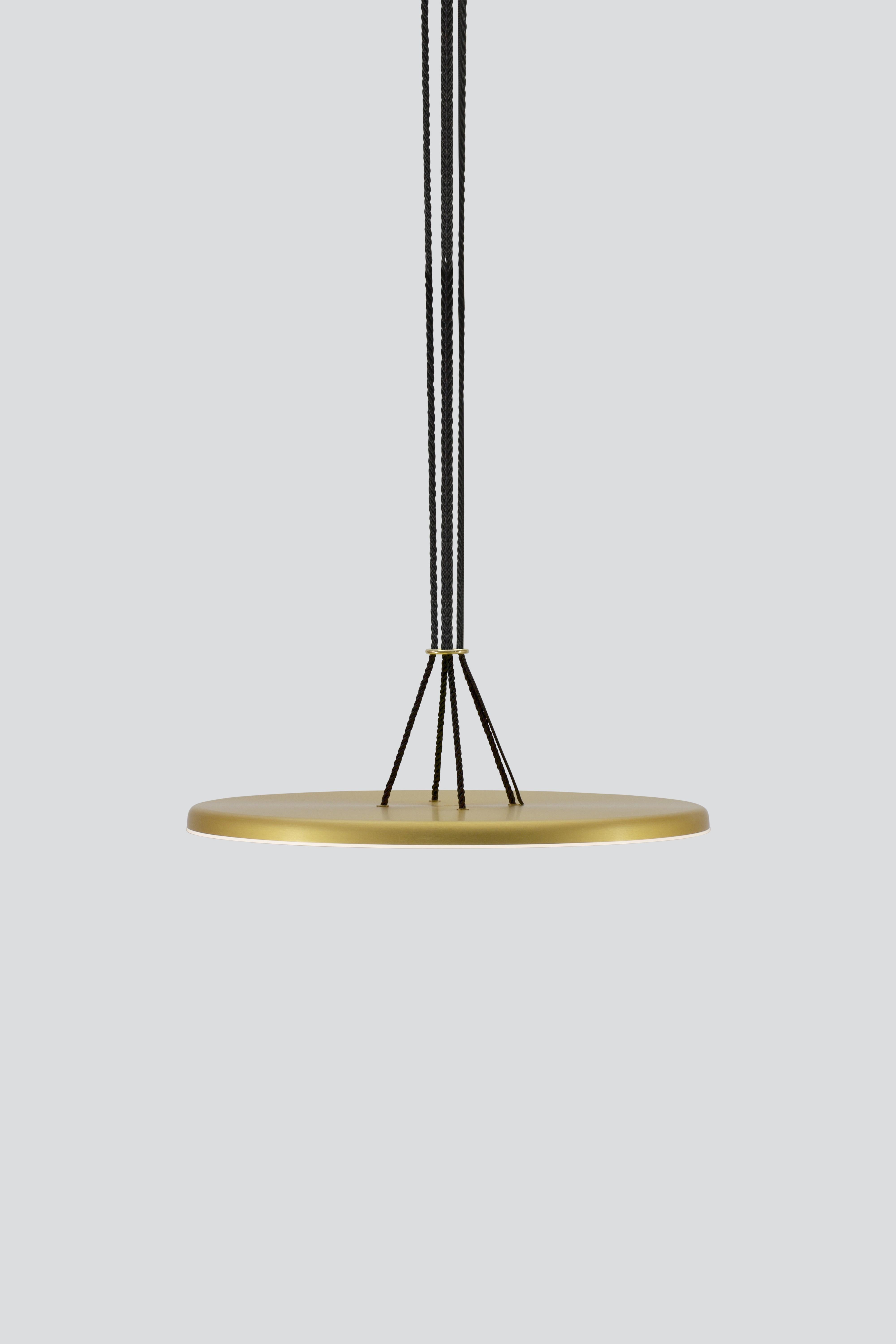 Canadian Contemporary Gold Pendant Lamp 'Button' For Sale