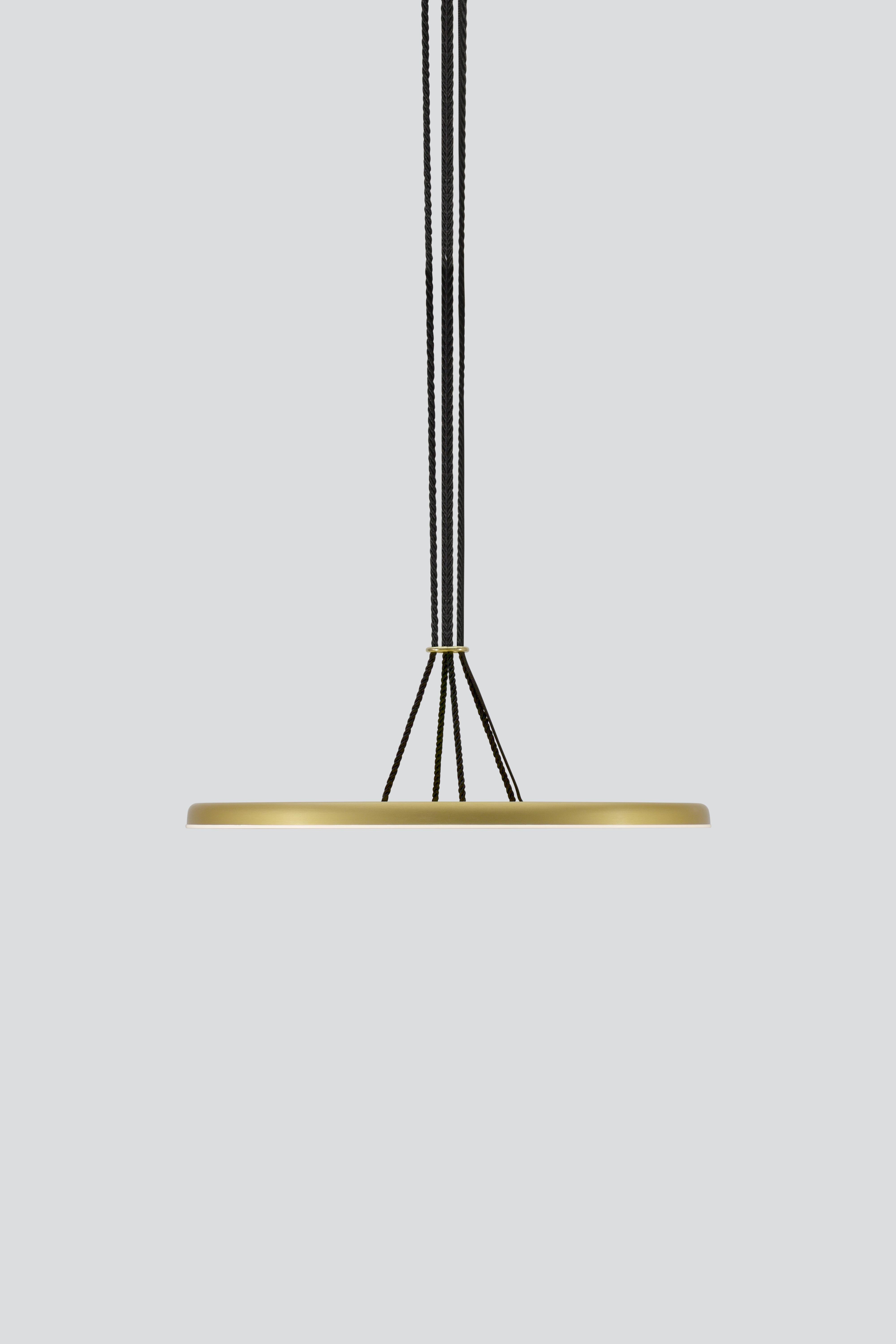 Contemporary Gold Pendant Lamp 'Button' In New Condition For Sale In Paris, FR