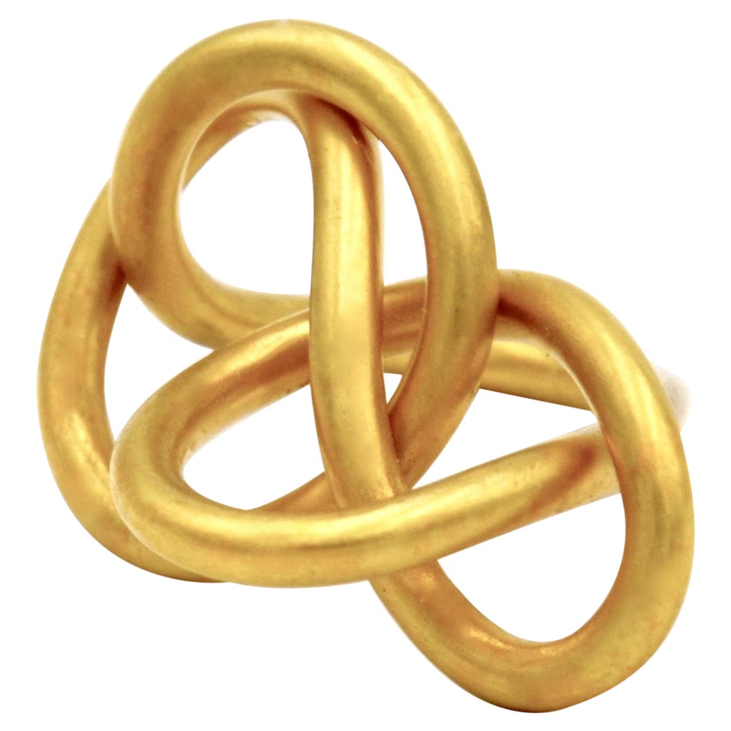 Contemporary Gold Plated Cocktail Ring For Sale