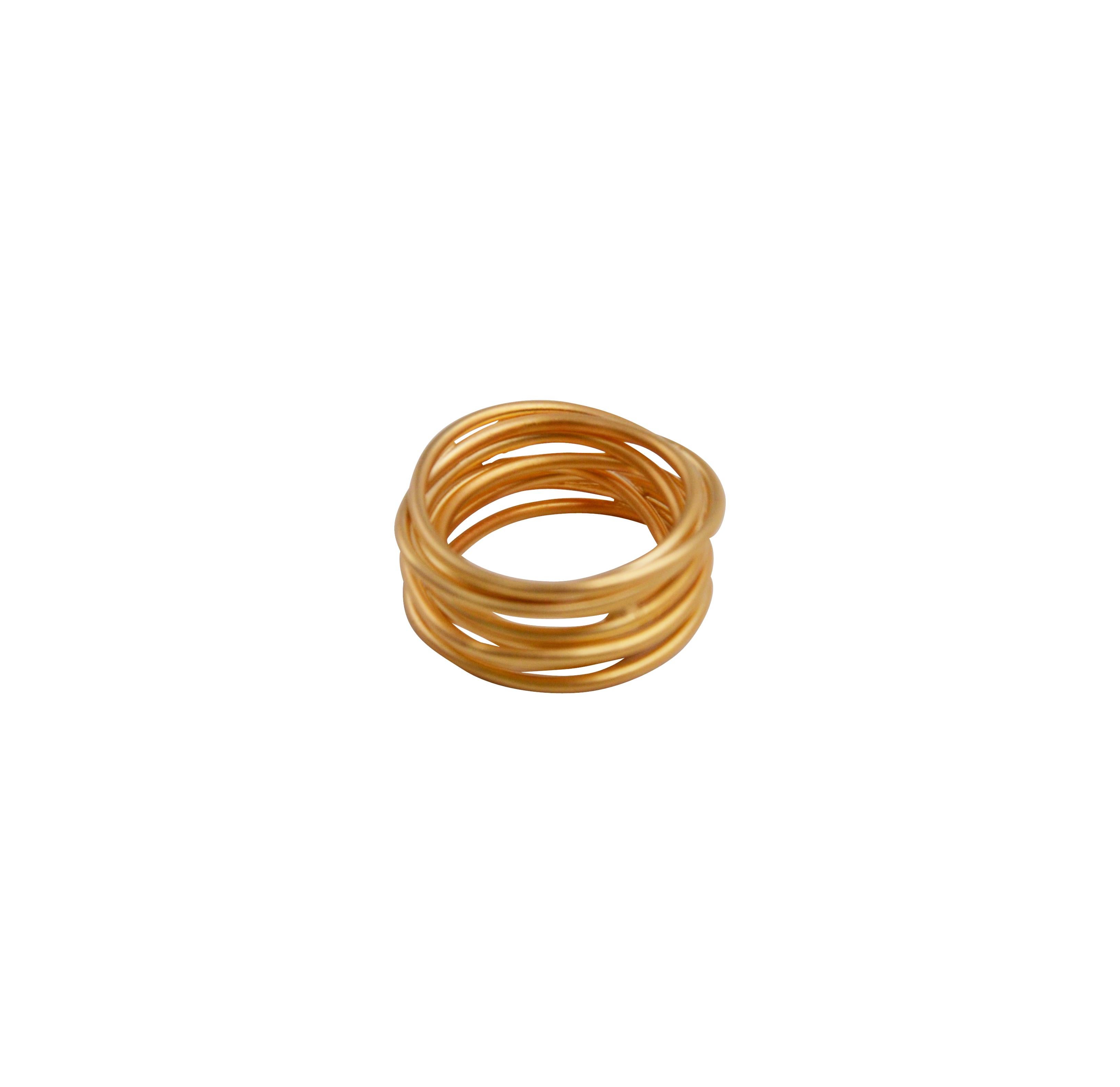 Contemporary Gold plated Silver Cocktail Ring For Sale 3