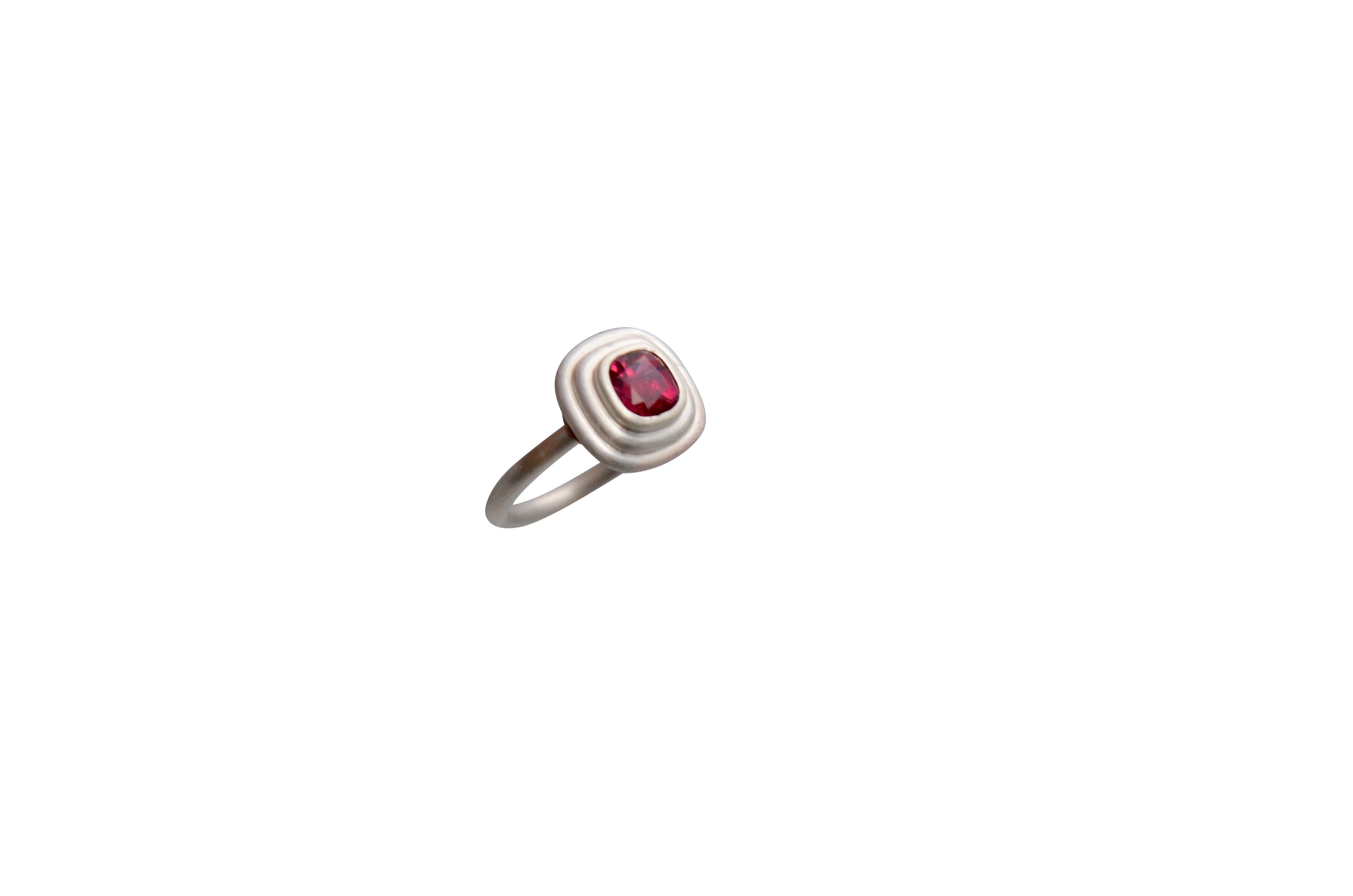 Contemporary Gold plated Sterling Silver Tourmaline Cocktail Ring For Sale 7