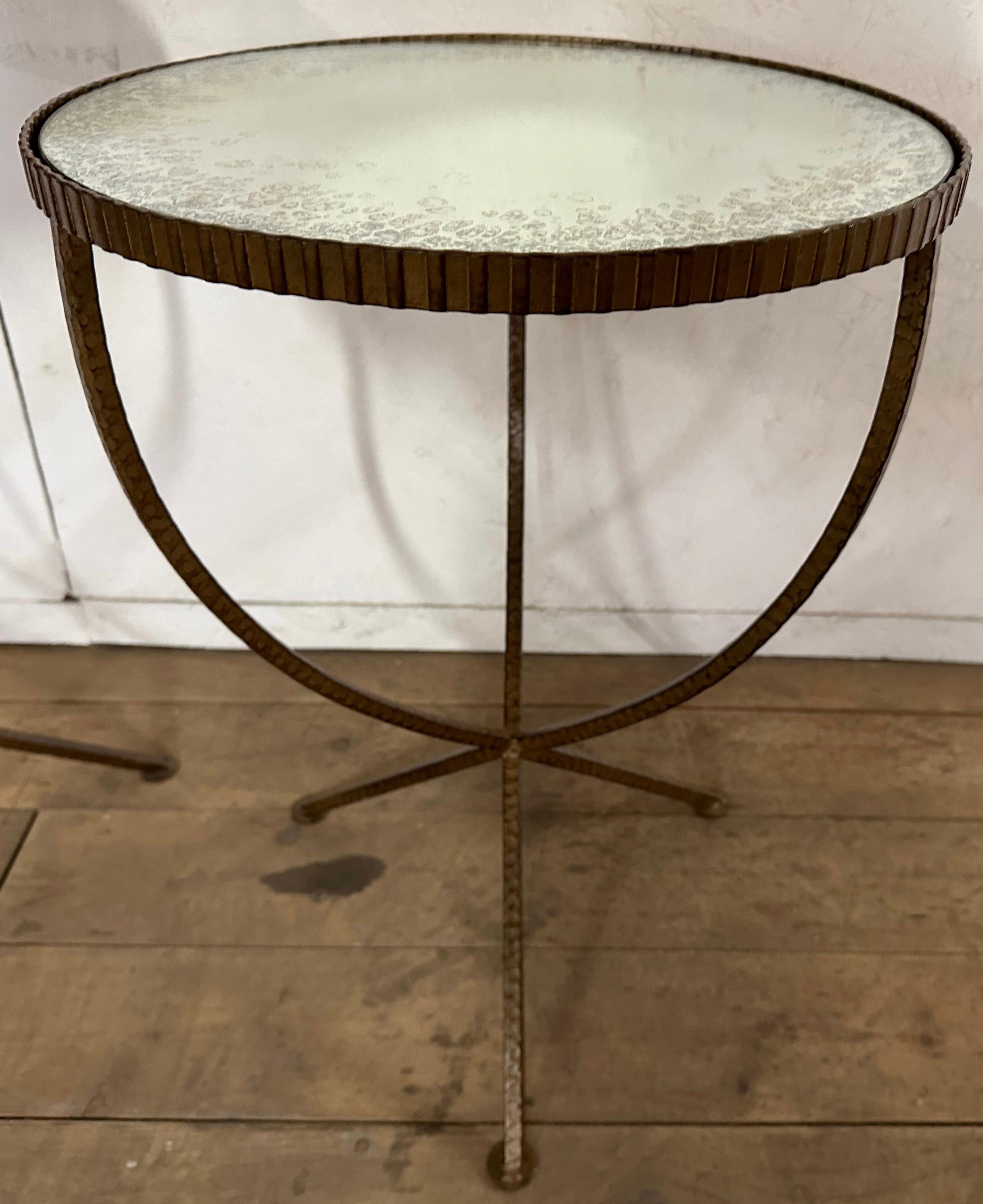 gold side table round