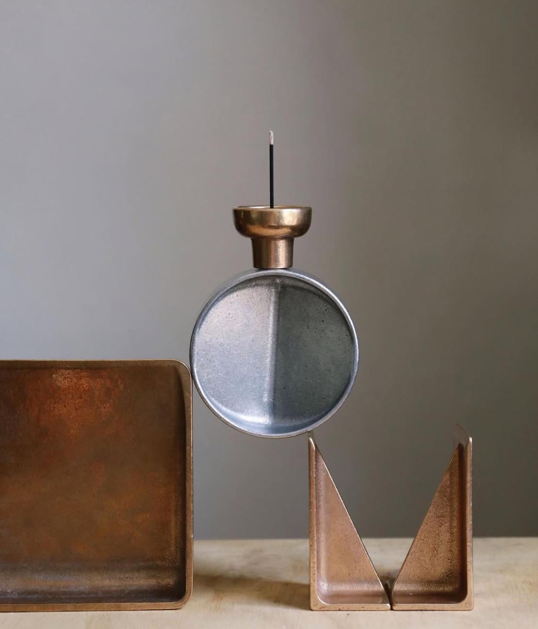 Contemporary Golden Bronze Incense Burner by Henry Wilson For Sale 4