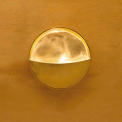 "Meia Lua" (Half Moon) Contemporary Golden Sconce in Cast Brass by Estudio Orth