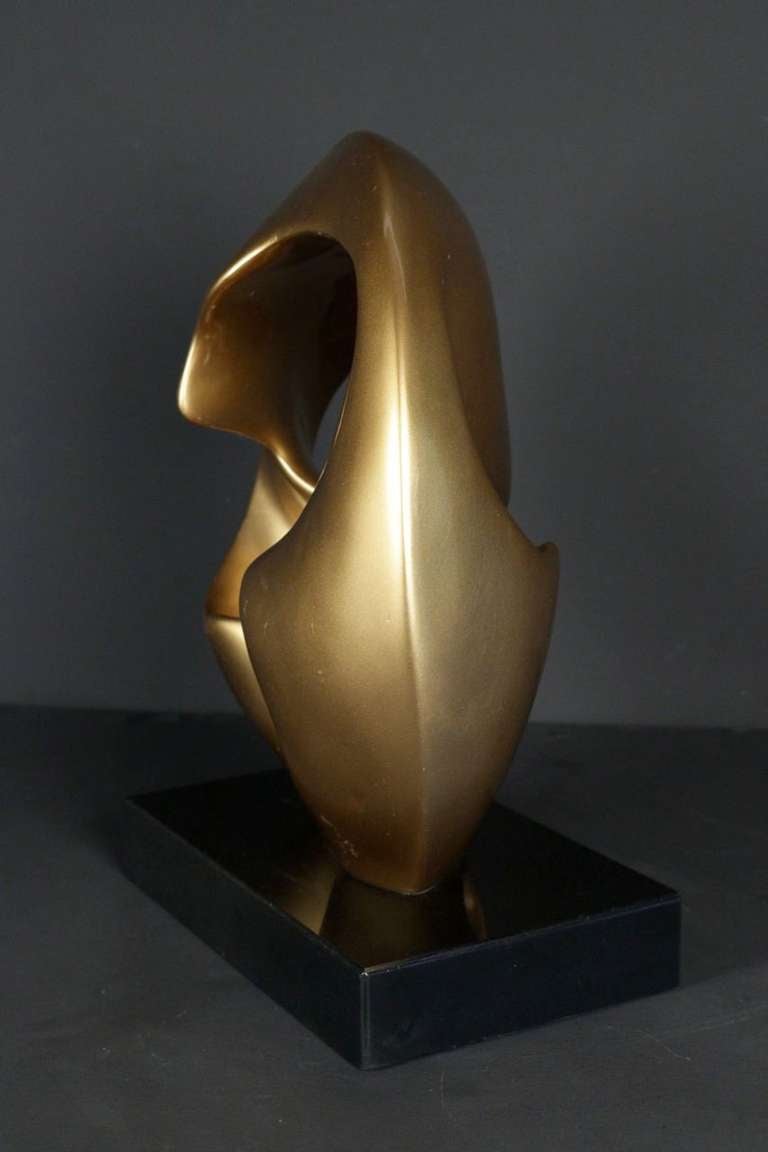 Resin Contemporary Golden Sculpture