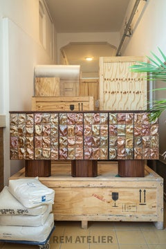 Contemporary Golden Tiles Sideboard by Rem Atelier, Netherland