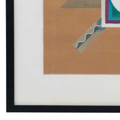 Pintura abstracta contemporánea al gouache