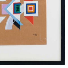 Pittura astratta contemporanea a guazzo