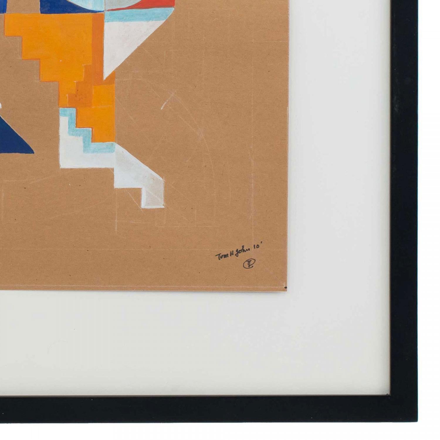 Contemporary Gouache Abstract Painting (Moderne) im Angebot