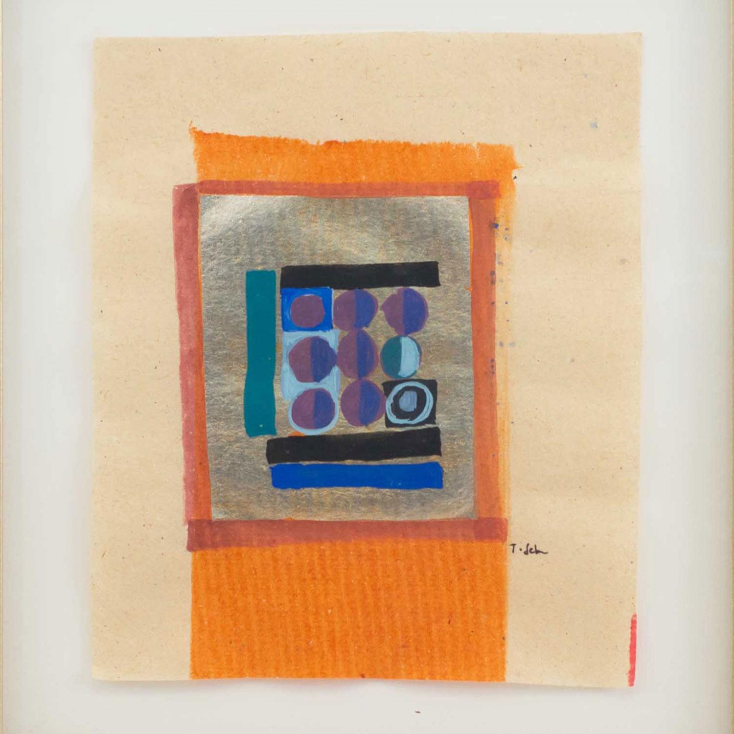 Contemporary Gouache Abstract Painting (amerikanisch) im Angebot