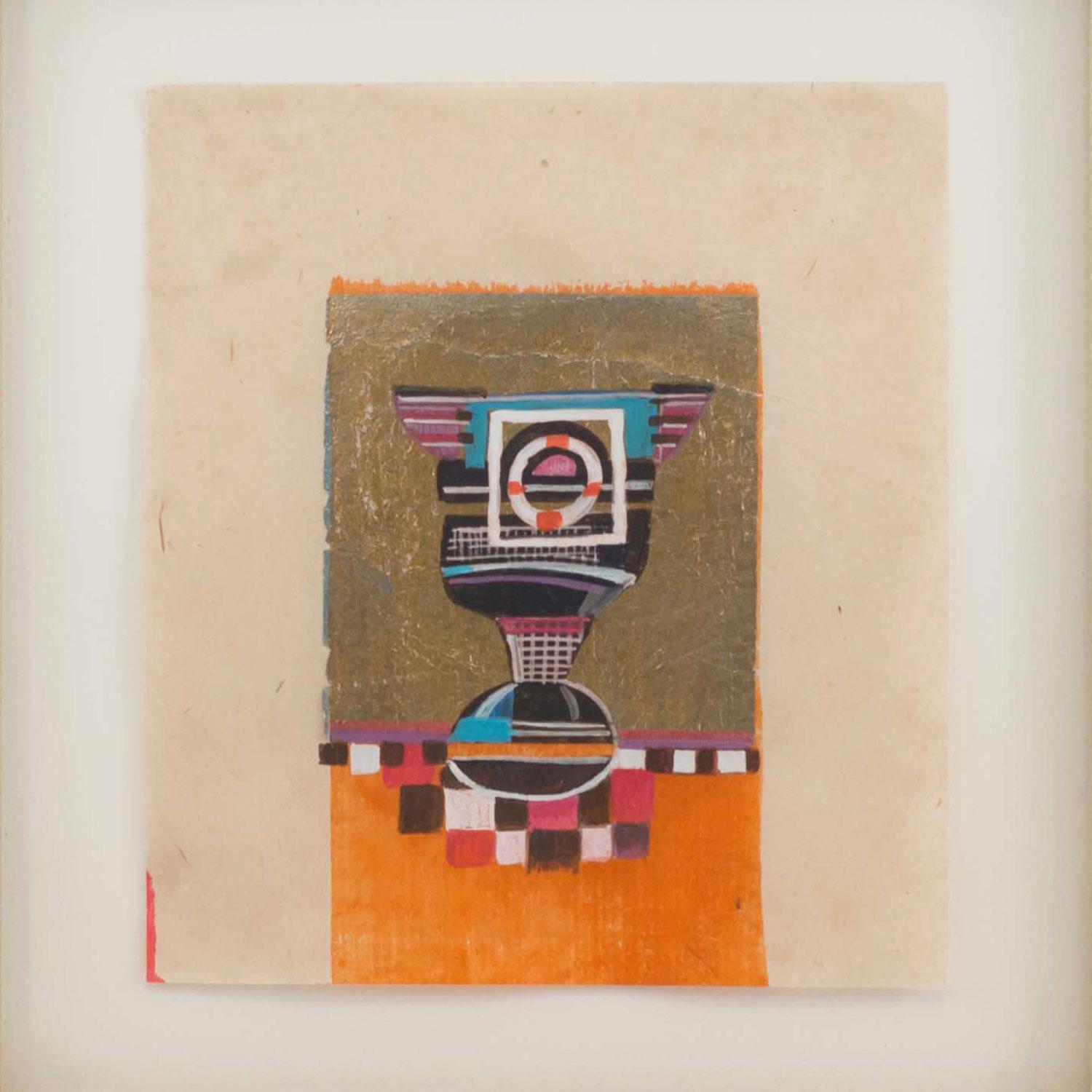 Contemporary Gouache Abstract Painting (amerikanisch) im Angebot