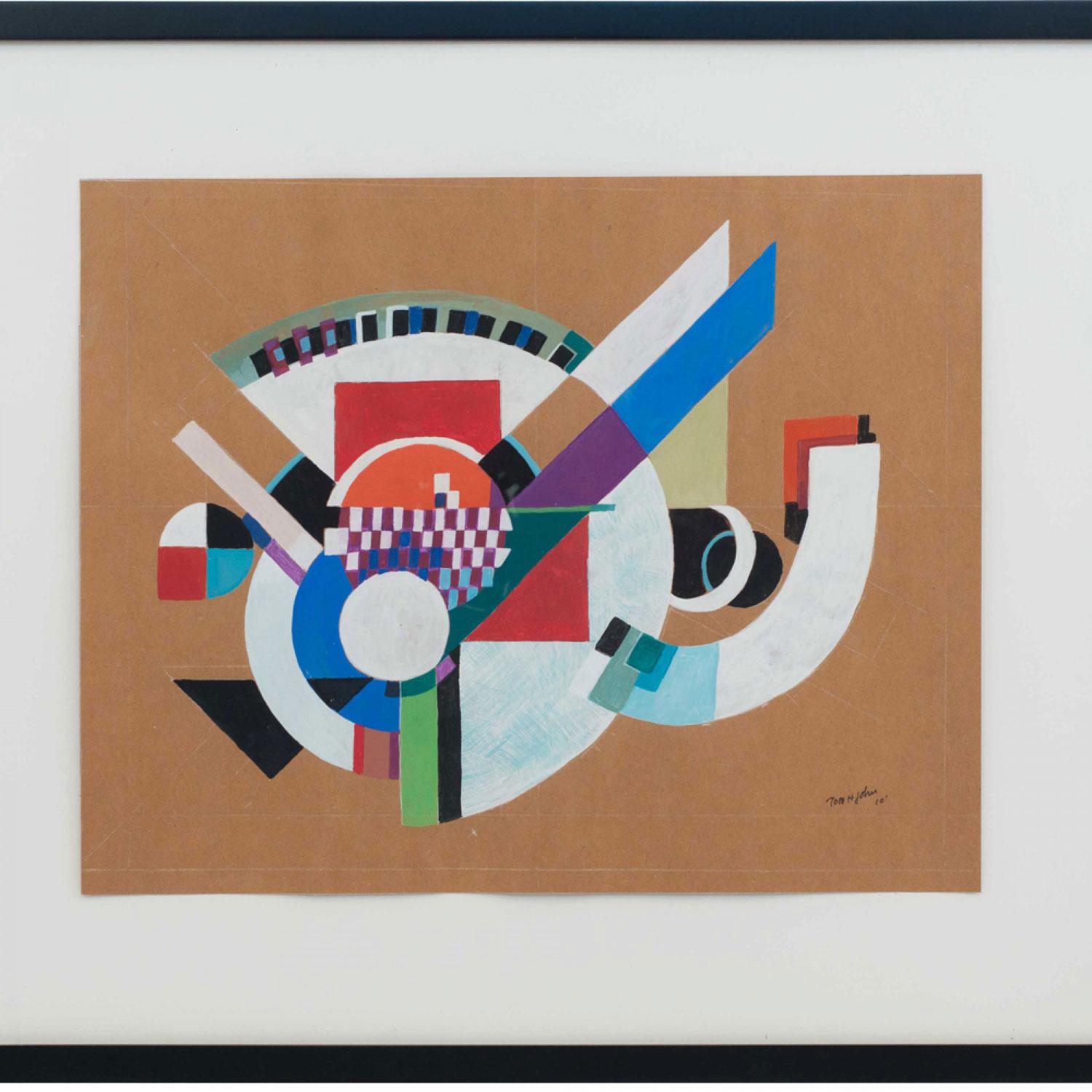 Contemporary Gouache Abstract Painting (amerikanisch) im Angebot