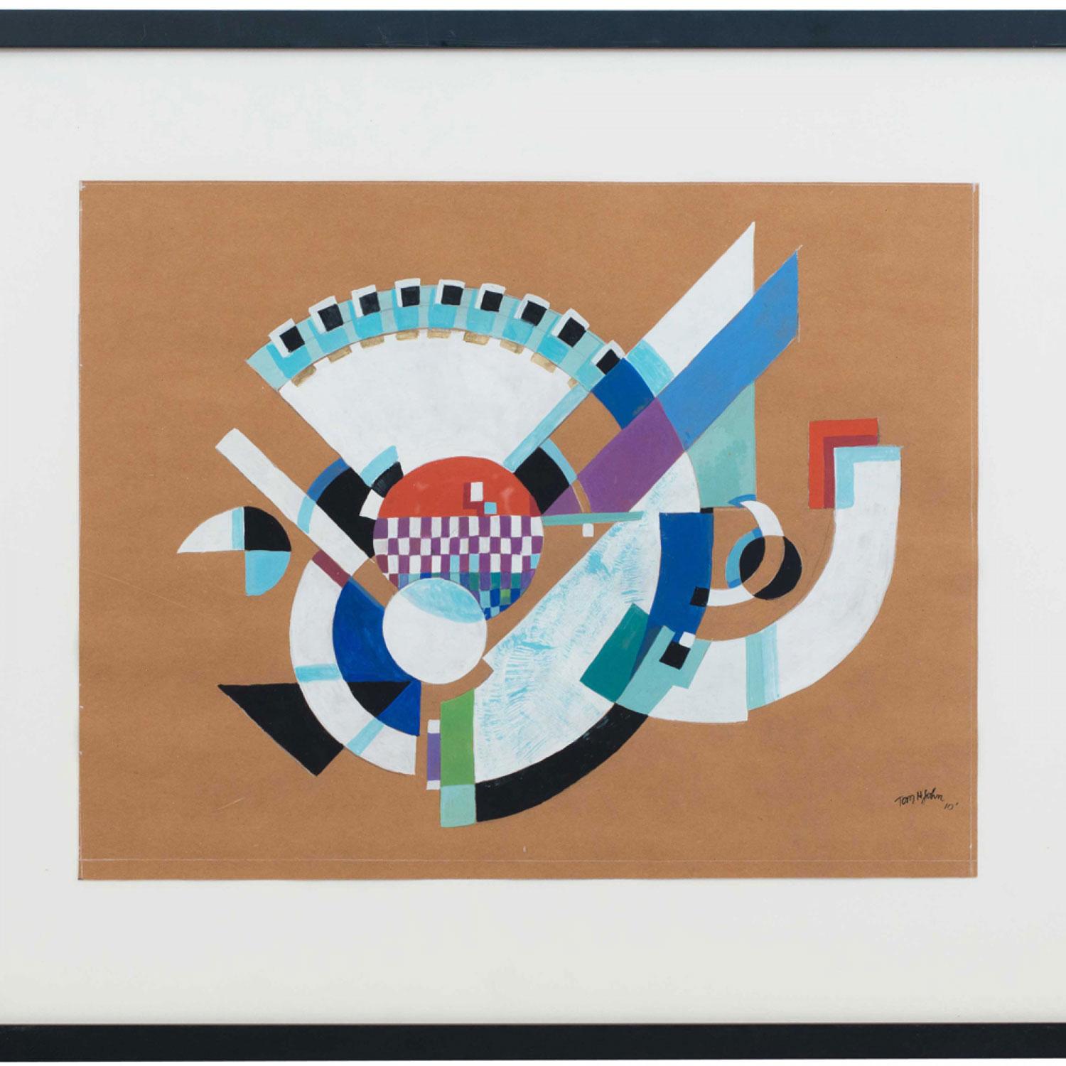 Contemporary Gouache Abstract Painting (amerikanisch) im Angebot