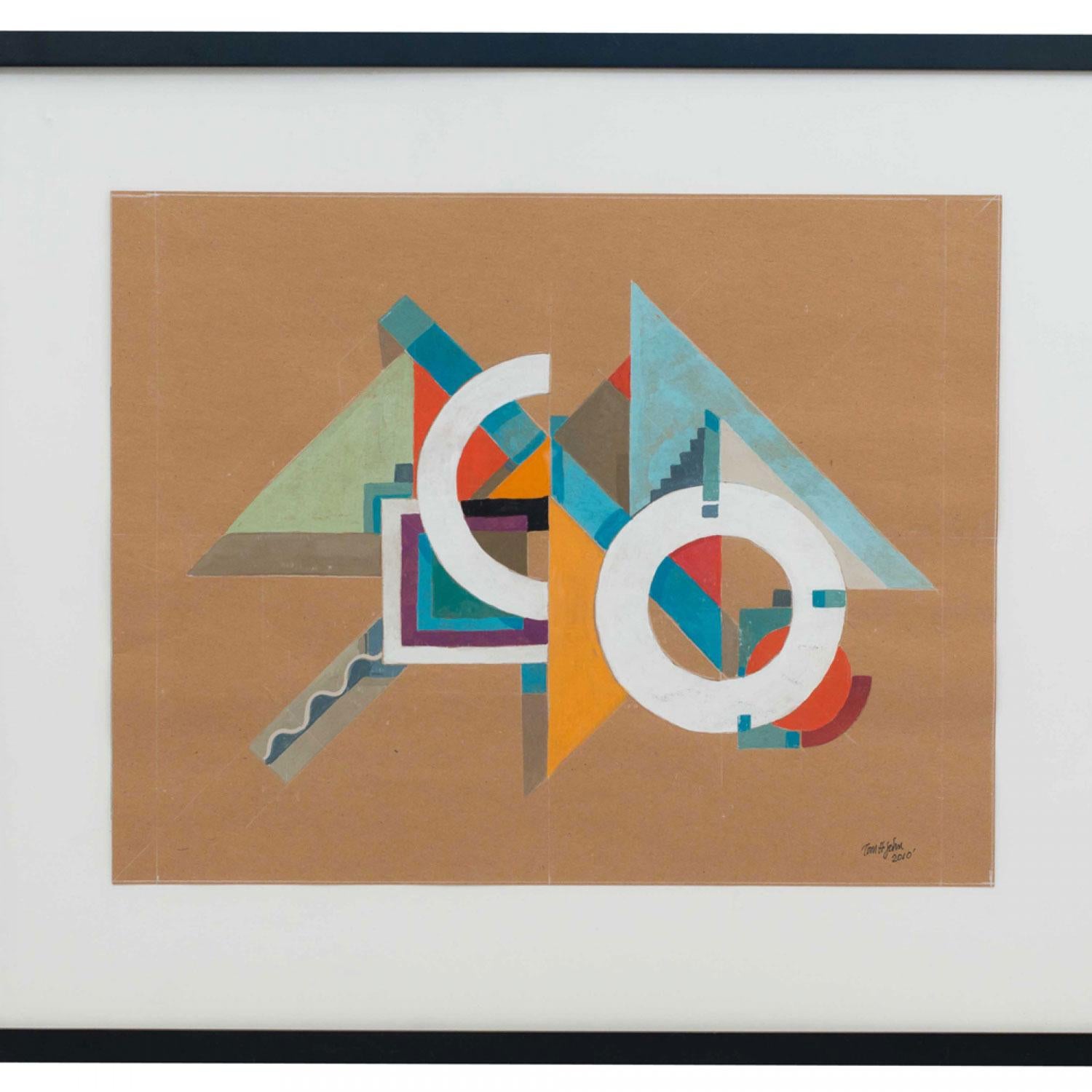 Contemporary Gouache Abstract Painting (amerikanisch) im Angebot