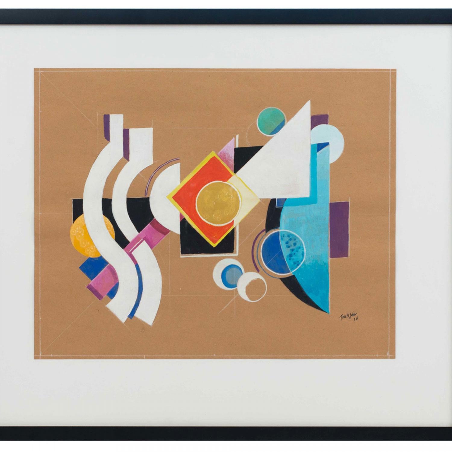 Contemporary Gouache Abstrakte Malerei (amerikanisch) im Angebot