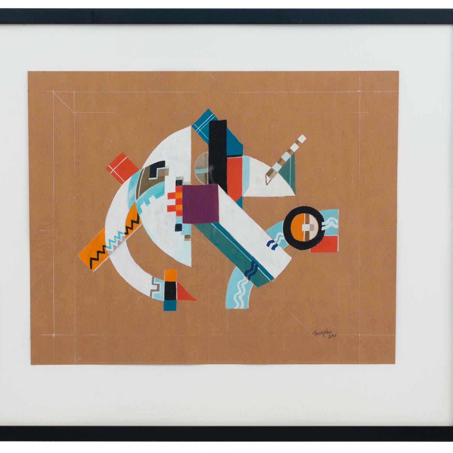 Contemporary Gouache Abstract Painting (amerikanisch) im Angebot