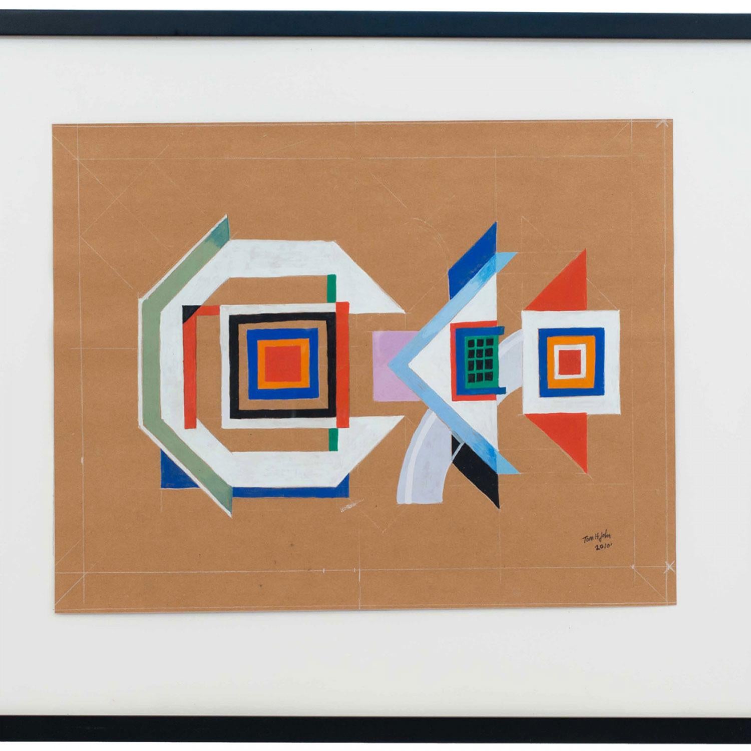 Contemporary Gouache Abstract Painting (amerikanisch) im Angebot