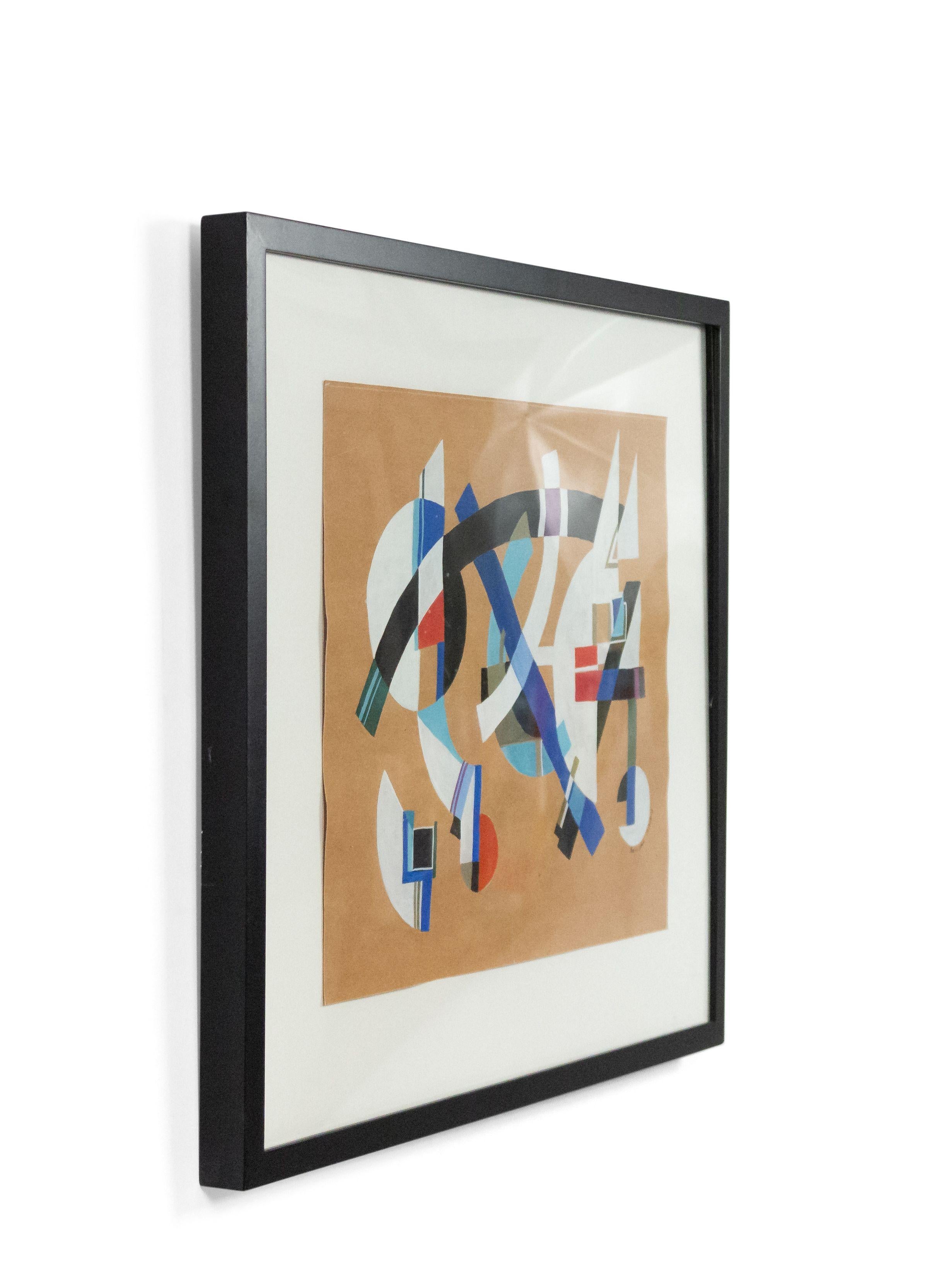 American Contemporary Gouache Abstract Painting For Sale