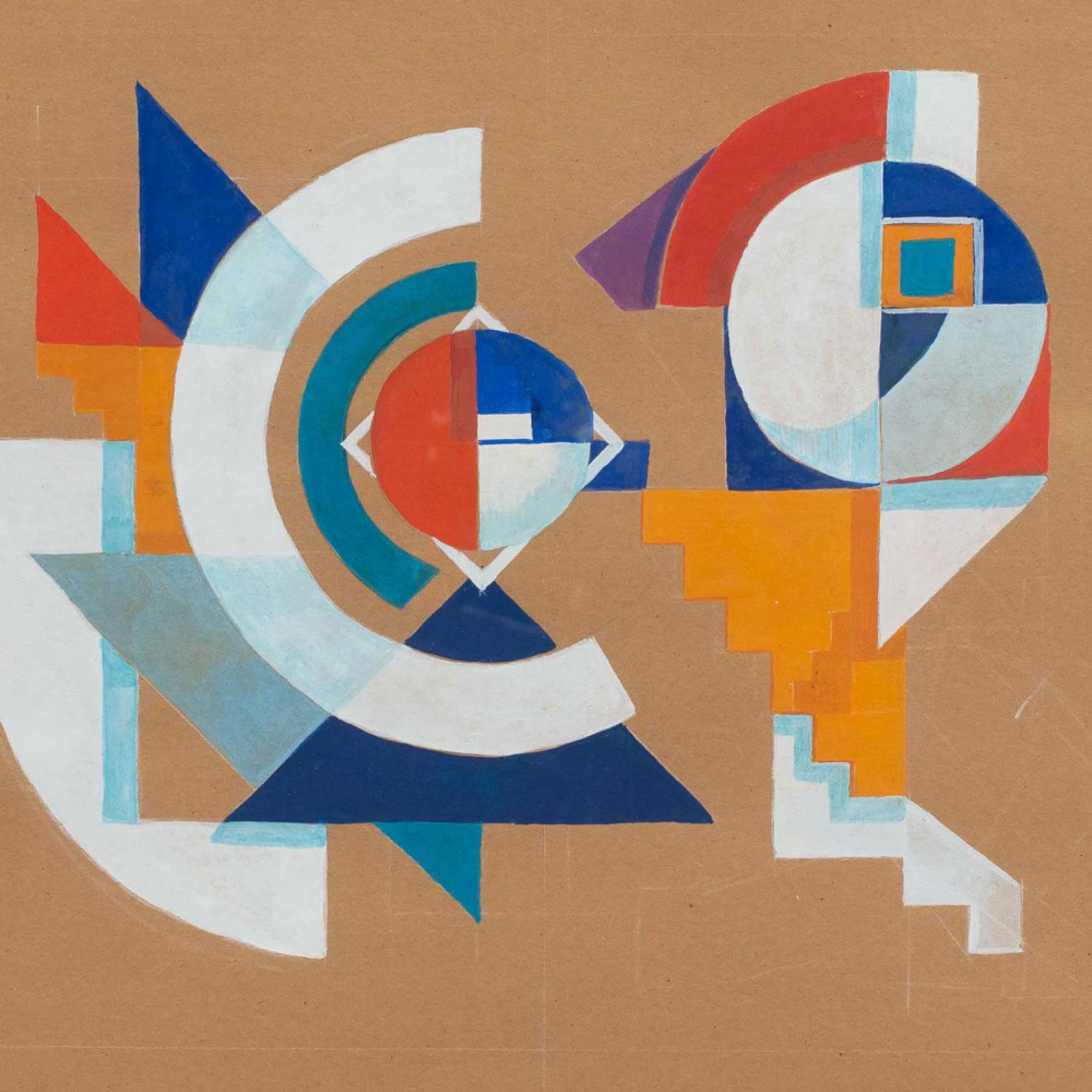 Contemporary Gouache Abstract Painting im Zustand „Gut“ im Angebot in Queens, NY