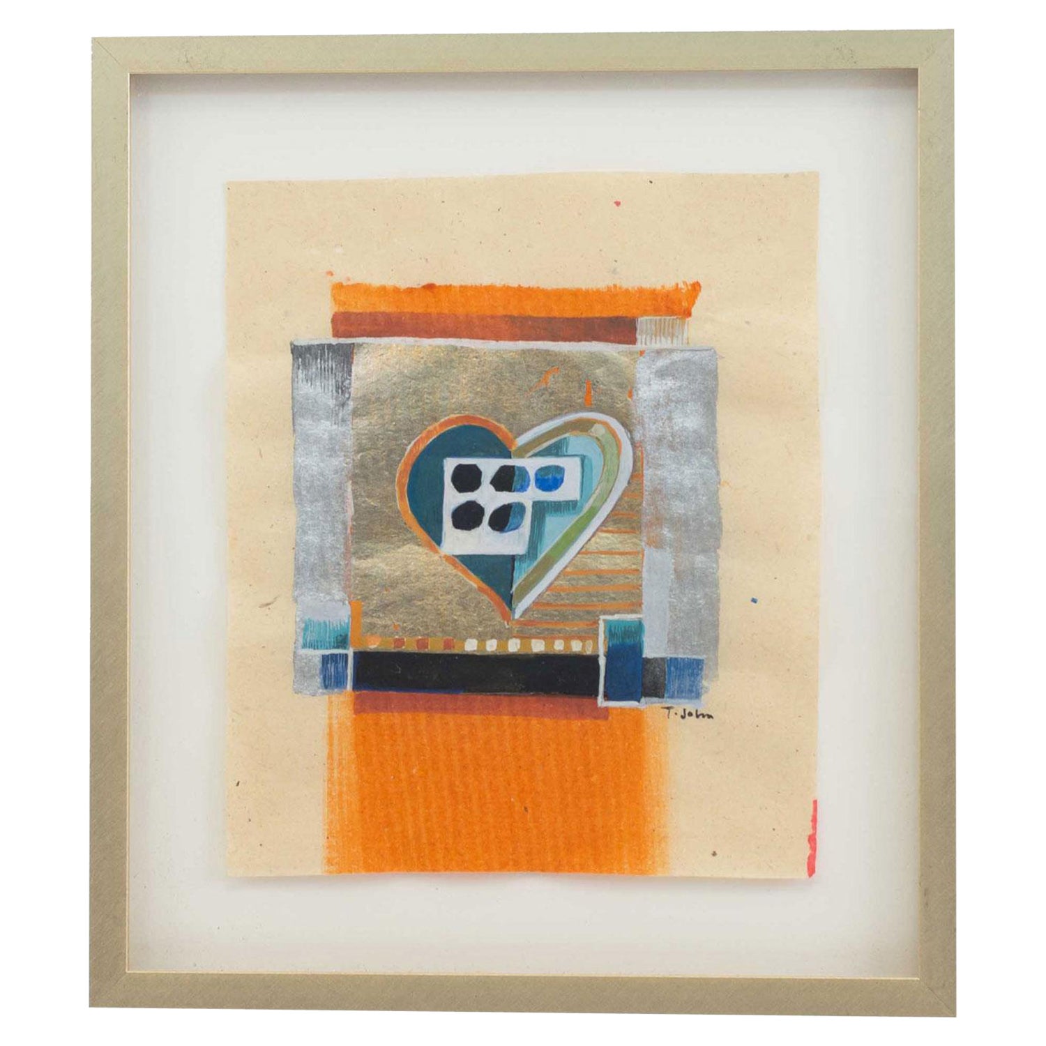 Contemporary Gouache Abstract Painting